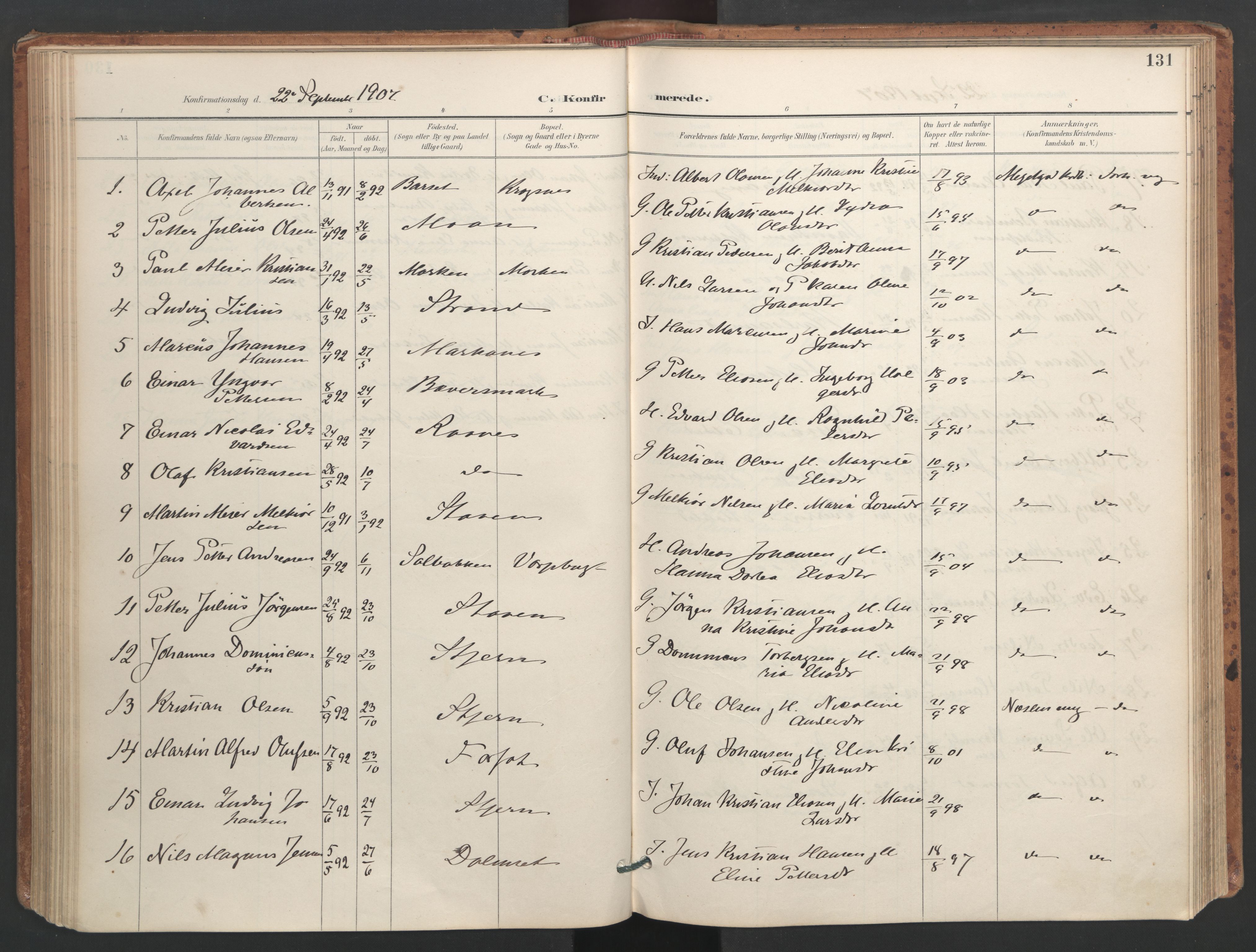 Ministerialprotokoller, klokkerbøker og fødselsregistre - Sør-Trøndelag, AV/SAT-A-1456/655/L0681: Ministerialbok nr. 655A10, 1895-1907, s. 131