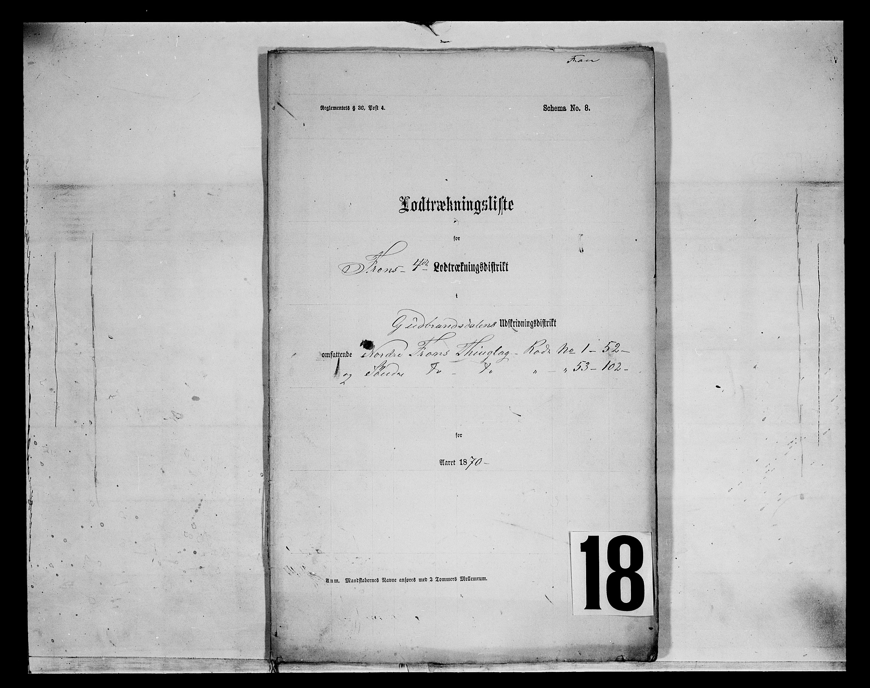 Fylkesmannen i Oppland, SAH/FYO-002/1/K/Kg/L1174: Fron, Nordre og Søndre Fron, Vågå, 1860-1879, s. 150
