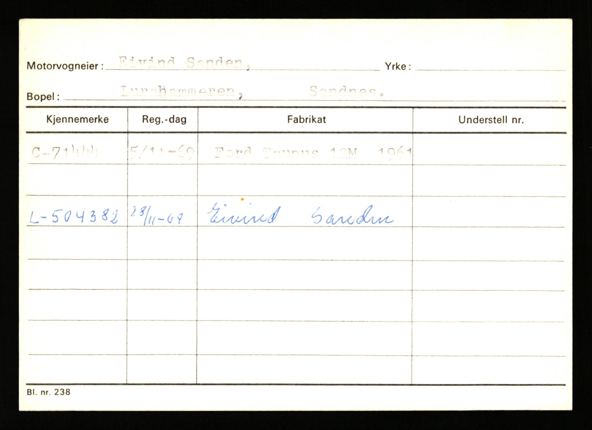 Stavanger trafikkstasjon, AV/SAST-A-101942/0/G/L0008: Registreringsnummer: 67519 - 84533, 1930-1971, s. 605