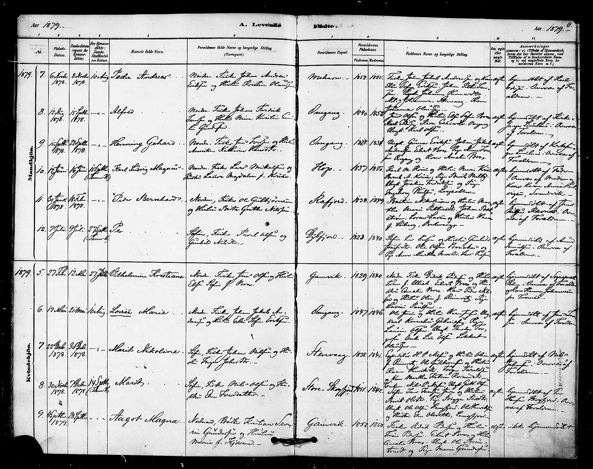 Tana sokneprestkontor, AV/SATØ-S-1334/H/Ha/L0003kirke: Ministerialbok nr. 3, 1878-1892, s. 6