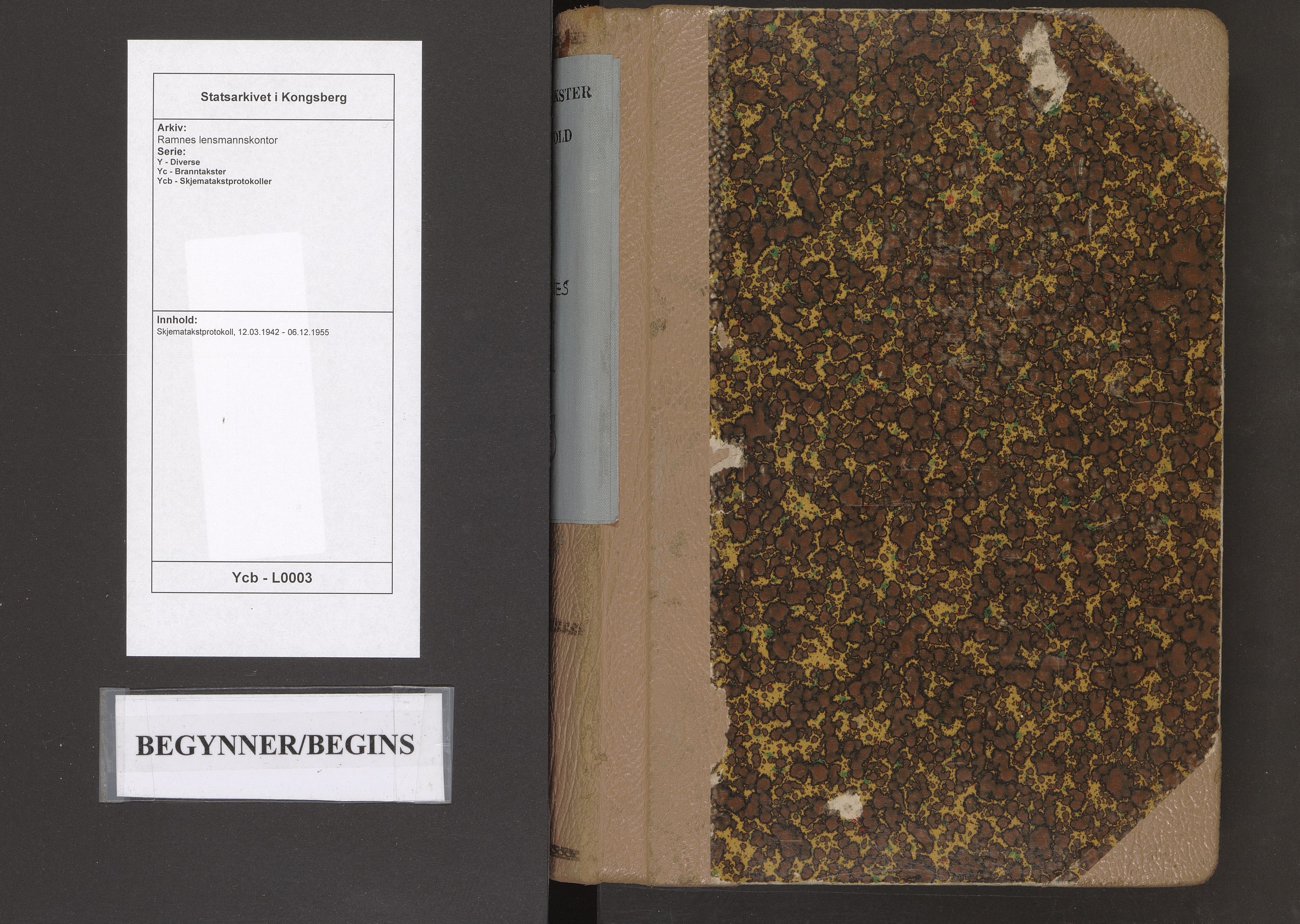 Ramnes lensmannskontor, AV/SAKO-A-581/Y/Yc/Ycb/L0003: Skjematakstprotokoll, 1942-1955