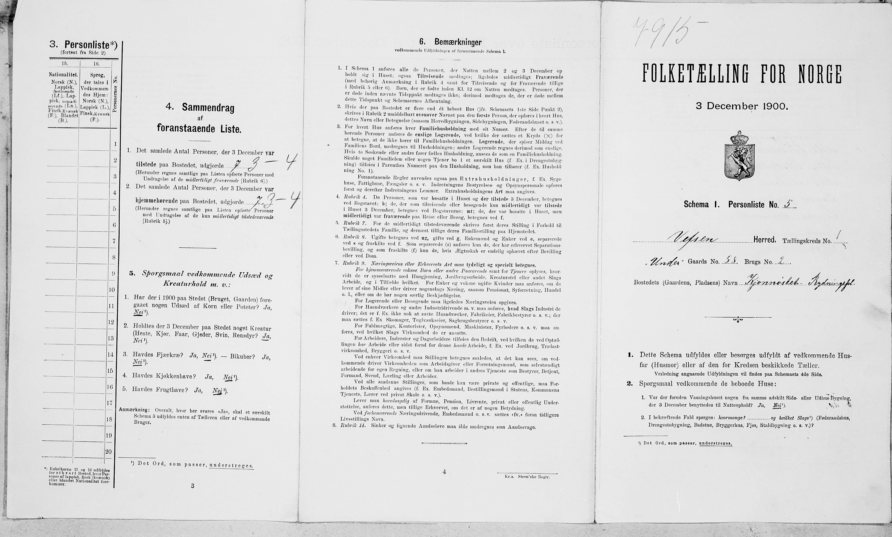 SAT, Folketelling 1900 for 1824 Vefsn herred, 1900, s. 38
