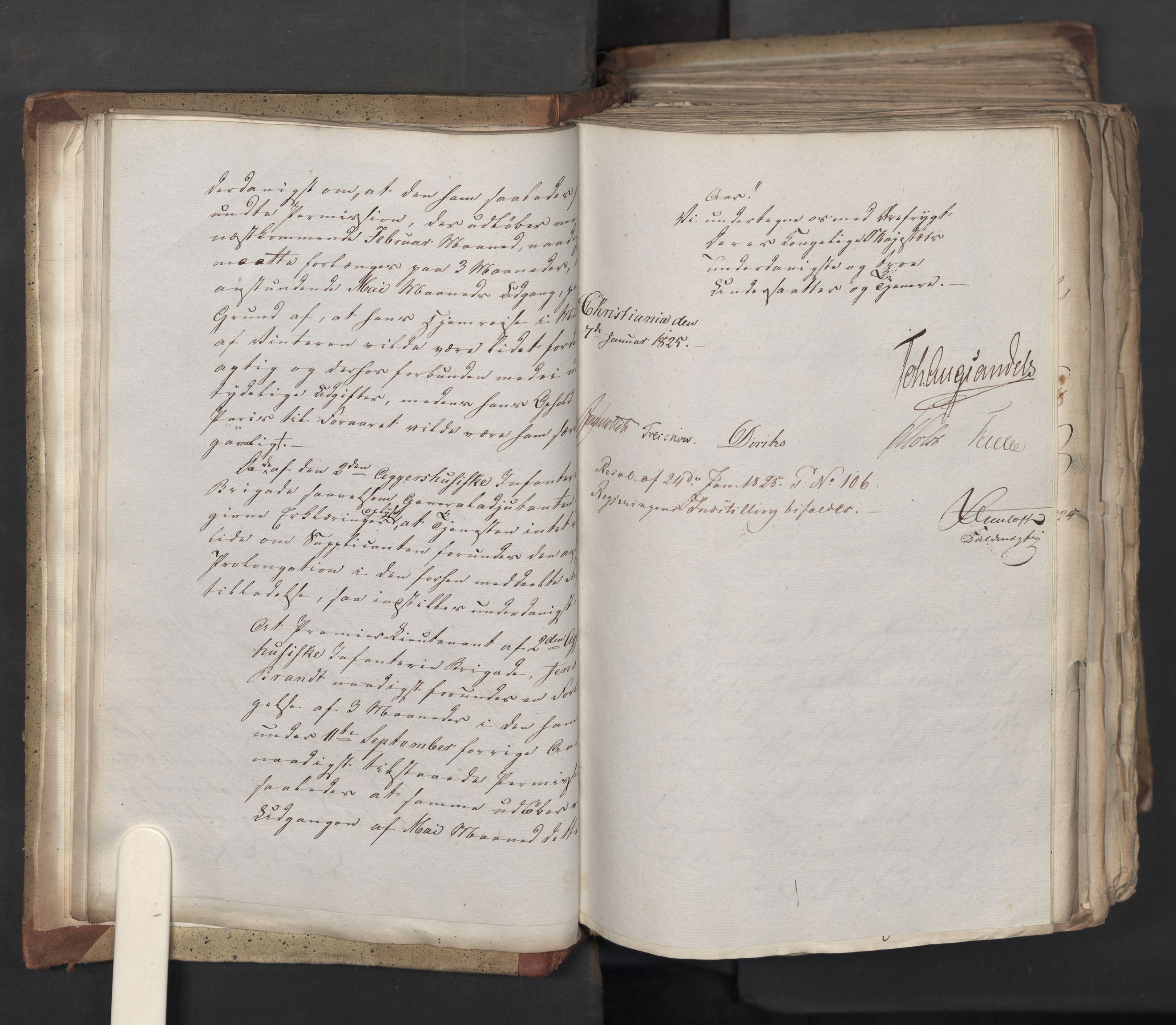 Statsrådsavdelingen i Stockholm, AV/RA-S-1003/D/Da/L0041: Regjeringsinnstillinger nr. 2204-2466, 1825, s. 27