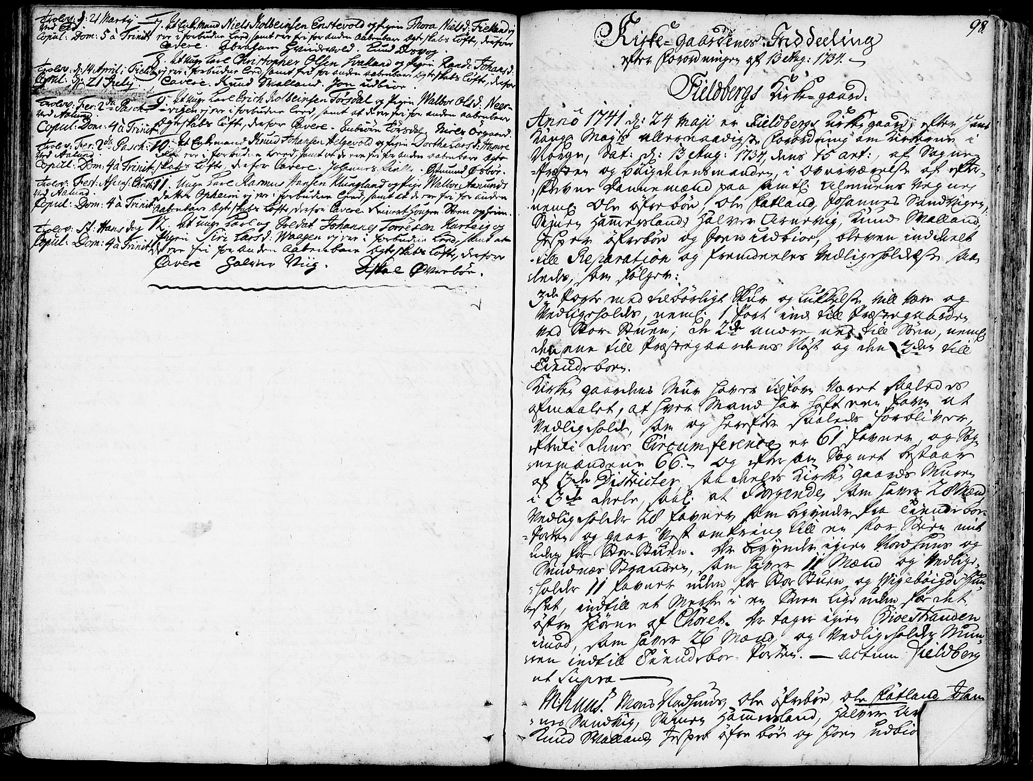 Fjelberg sokneprestembete, SAB/A-75201/H/Haa: Ministerialbok nr. A 1, 1739-1759, s. 98