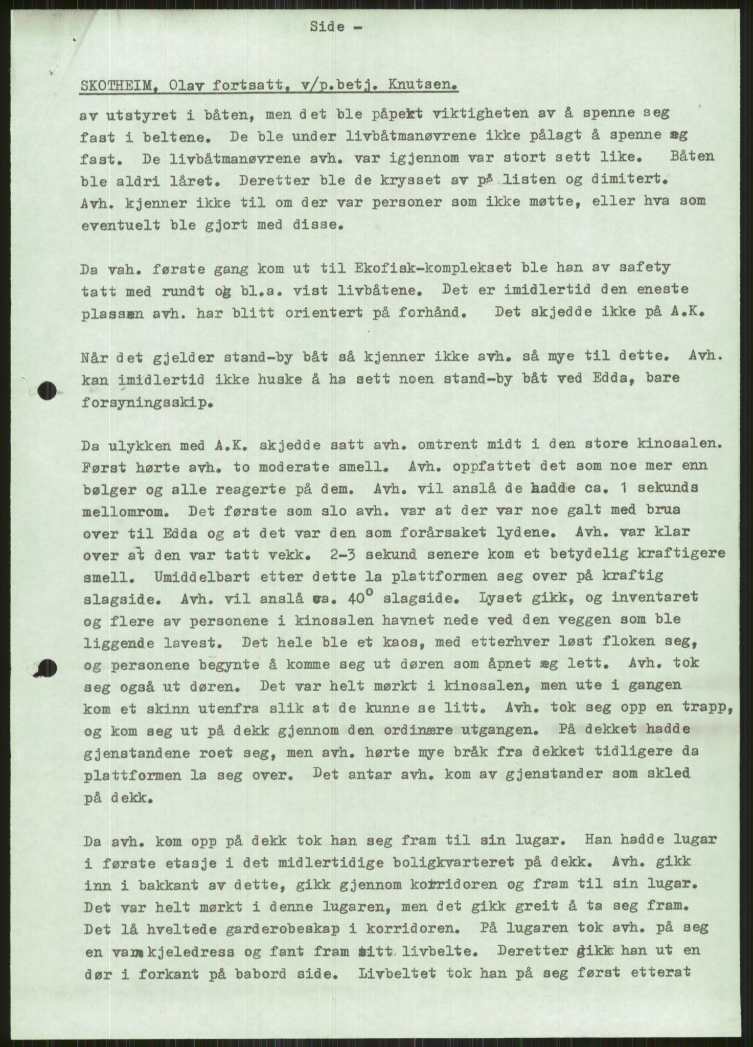 Justisdepartementet, Granskningskommisjonen ved Alexander Kielland-ulykken 27.3.1980, AV/RA-S-1165/D/L0011: 0001 Politiavhør/G Oljedirektoratet (G5)/0003 Møter, beslutninger m.v. vedr. arbeidet til kommisjonen, 1980-1981, s. 480