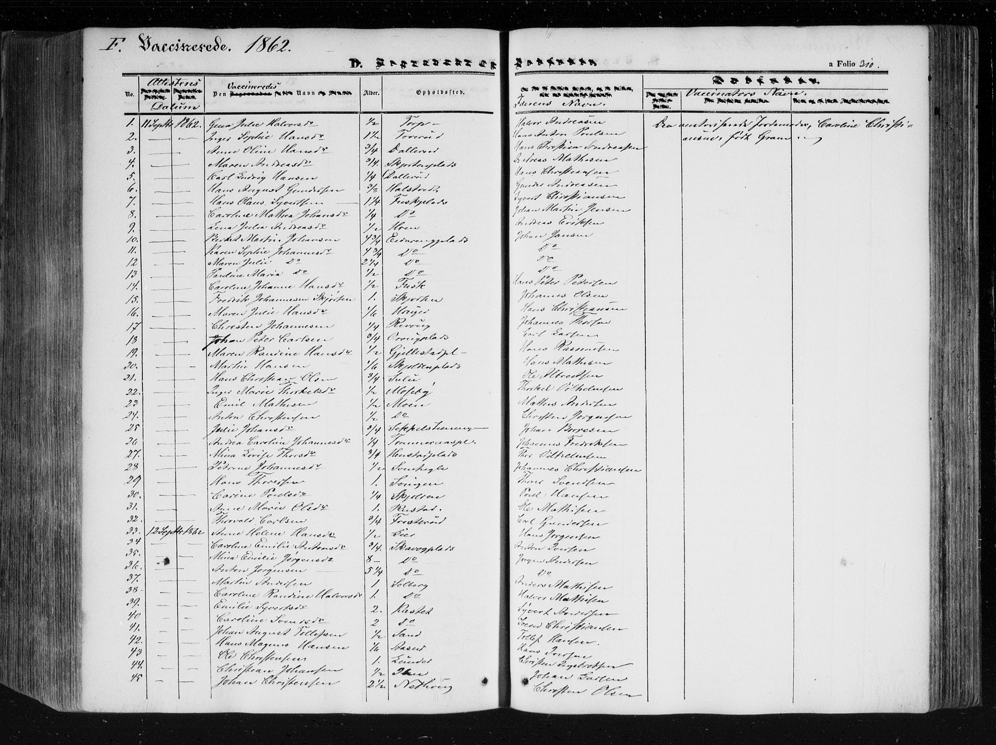 Askim prestekontor Kirkebøker, AV/SAO-A-10900/F/Fa/L0005: Ministerialbok nr. 5, 1847-1879, s. 310