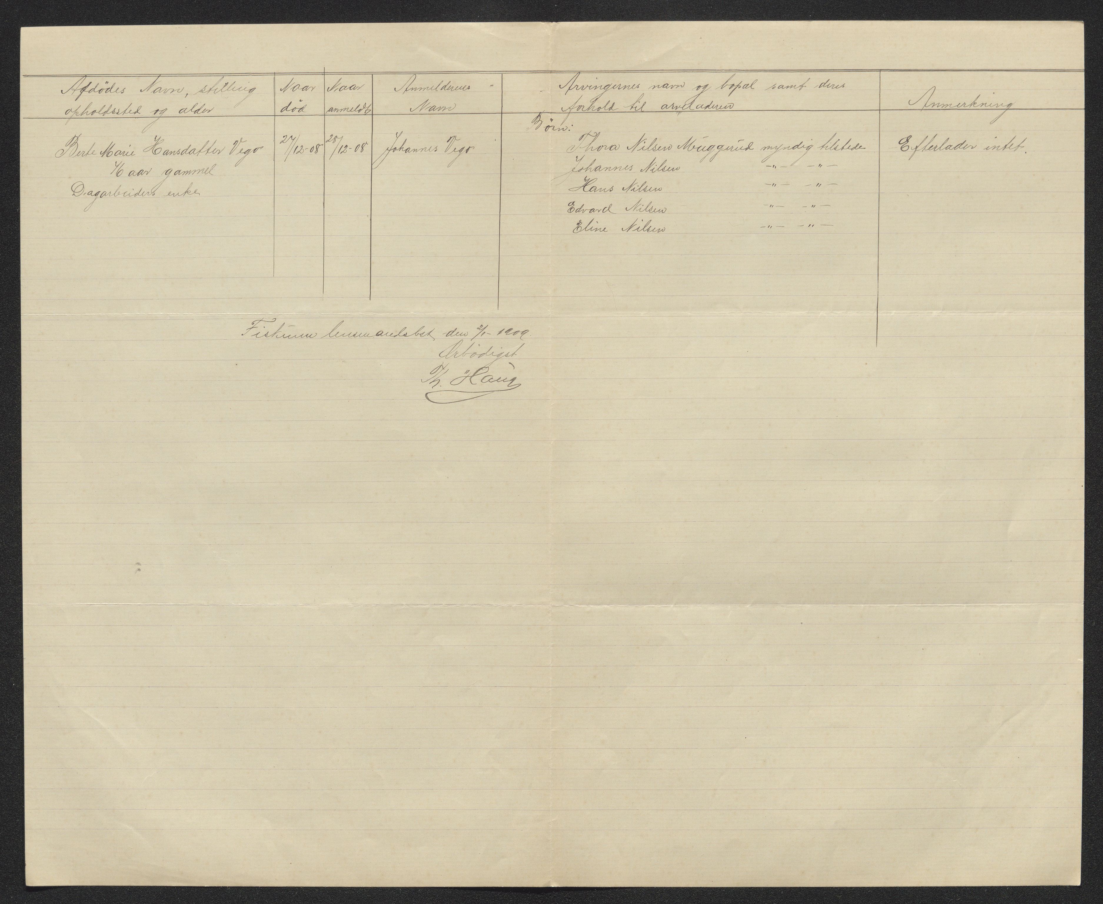 Eiker, Modum og Sigdal sorenskriveri, AV/SAKO-A-123/H/Ha/Hab/L0032: Dødsfallsmeldinger, 1907-1908, s. 442