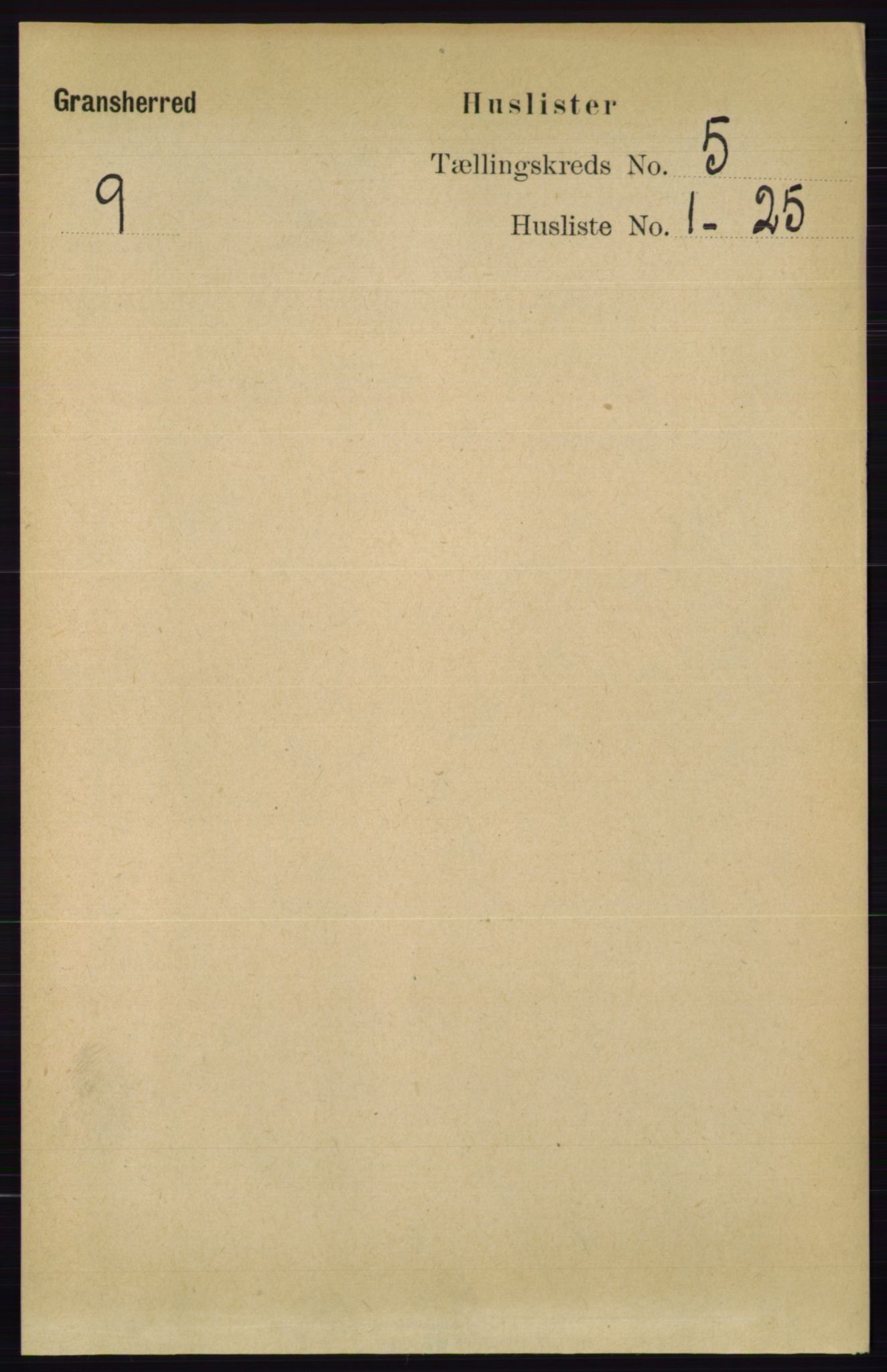 RA, Folketelling 1891 for 0824 Gransherad herred, 1891, s. 823
