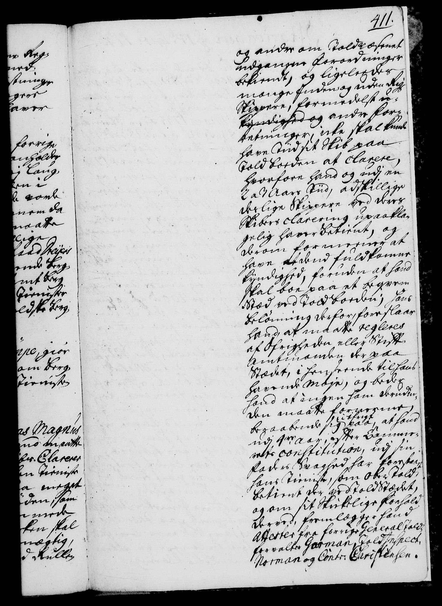 Rentekammeret, Kammerkanselliet, RA/EA-3111/G/Gh/Gha/L0018: Norsk ekstraktmemorialprotokoll (merket RK 53.63), 1735-1736, s. 411