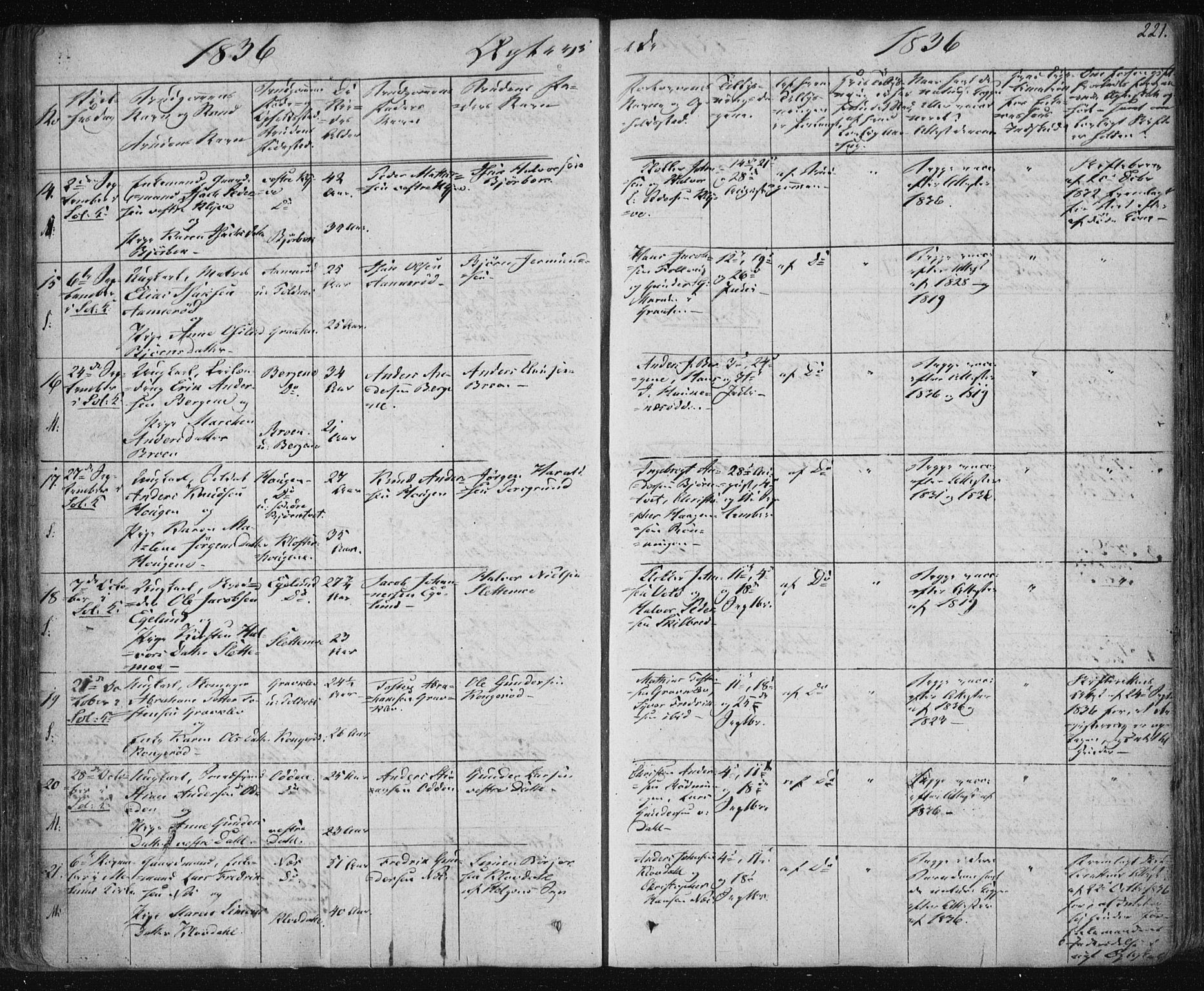 Solum kirkebøker, AV/SAKO-A-306/F/Fa/L0005: Ministerialbok nr. I 5, 1833-1843, s. 221