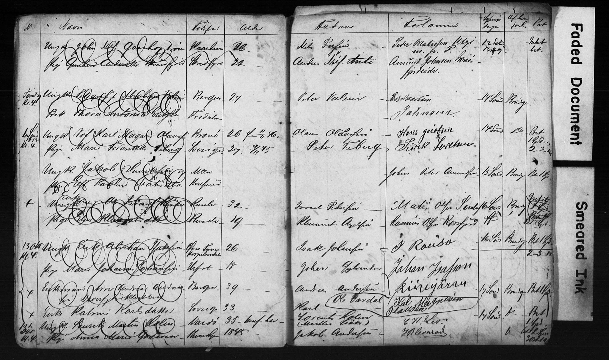 Hammerfest sokneprestkontor, AV/SATØ-S-1347/I/Ib/L0070/0001: Lysningsprotokoll nr. 70.1, 1869-1872
