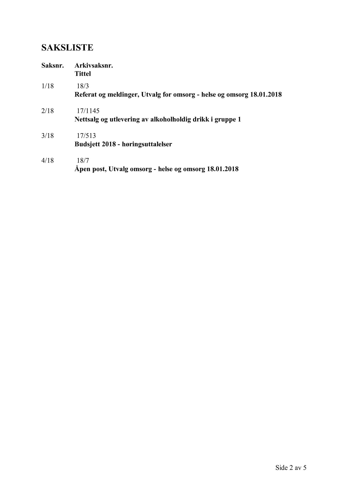 Klæbu Kommune, TRKO/KK/05-UOm/L009: Utvalg for omsorg - Møtedokumenter, 2018, s. 85