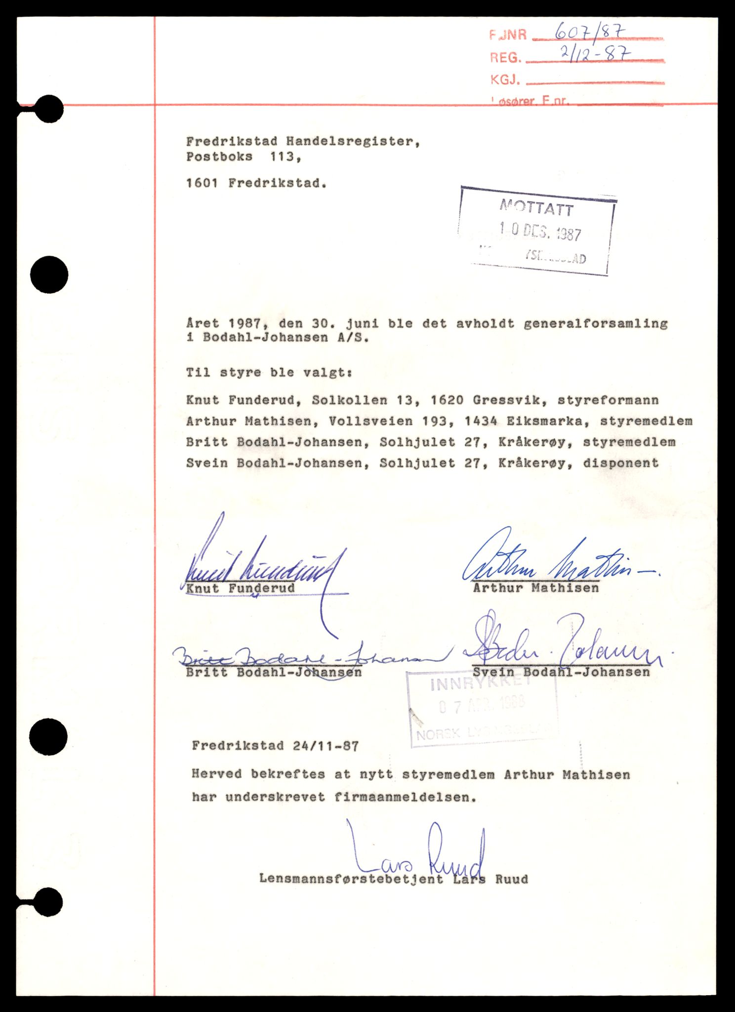 Fredrikstad tingrett, AV/SAT-A-10473/K/Kb/Kbb/L0006: Enkeltmannsforetak, aksjeselskap og andelslag, Bo-Bp, 1944-1990, s. 1