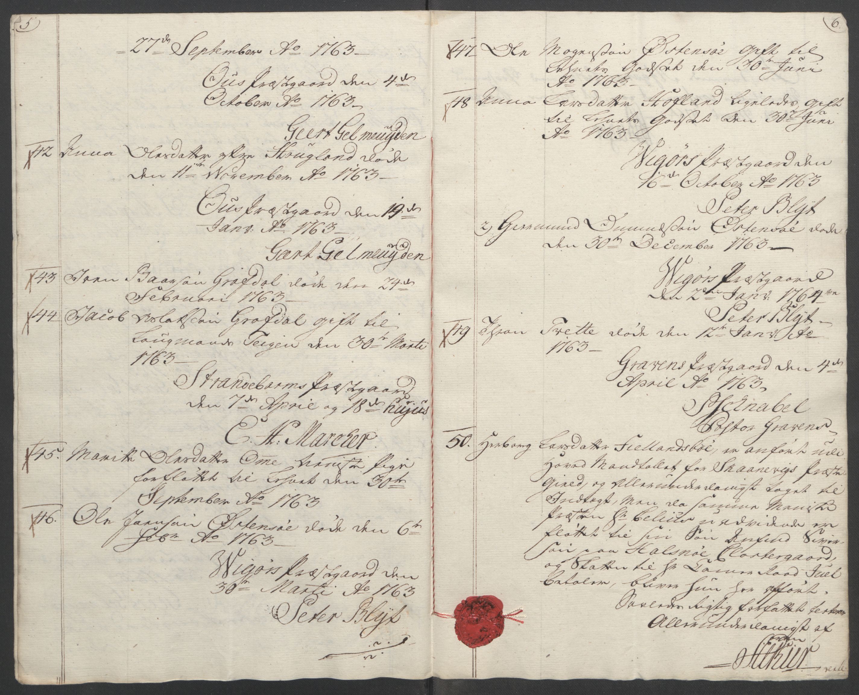 Rentekammeret inntil 1814, Reviderte regnskaper, Fogderegnskap, RA/EA-4092/R49/L3157: Ekstraskatten Rosendal Baroni, 1762-1772, s. 44