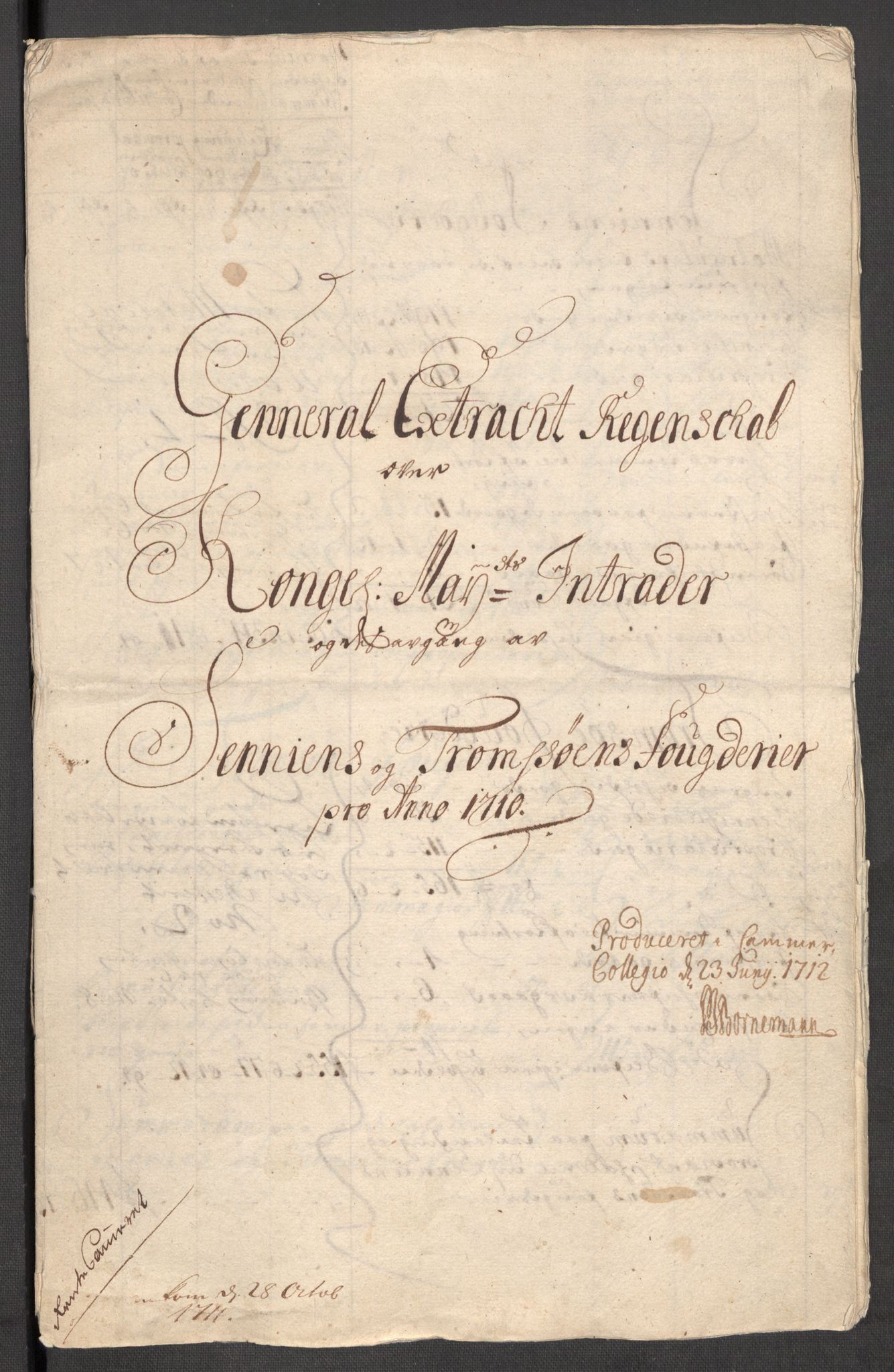 Rentekammeret inntil 1814, Reviderte regnskaper, Fogderegnskap, AV/RA-EA-4092/R68/L4757: Fogderegnskap Senja og Troms, 1708-1710, s. 225