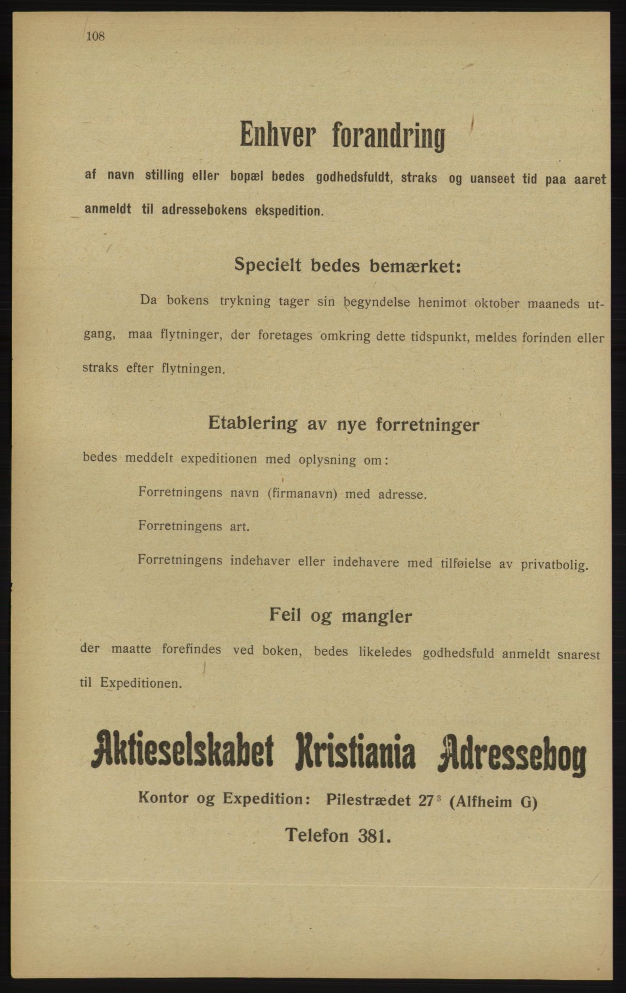 Kristiania/Oslo adressebok, PUBL/-, 1913, s. 110