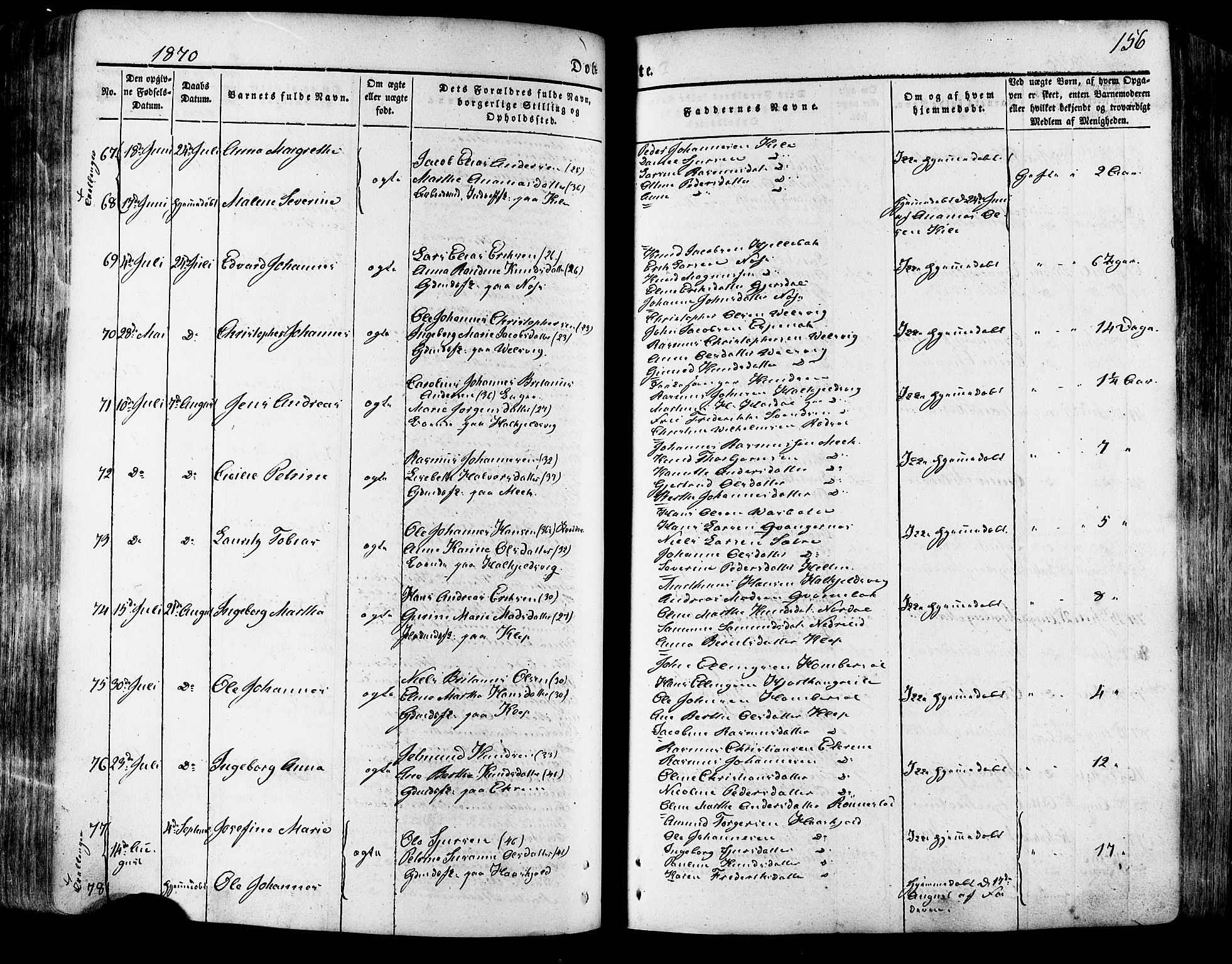 Ministerialprotokoller, klokkerbøker og fødselsregistre - Møre og Romsdal, AV/SAT-A-1454/511/L0140: Ministerialbok nr. 511A07, 1851-1878, s. 156