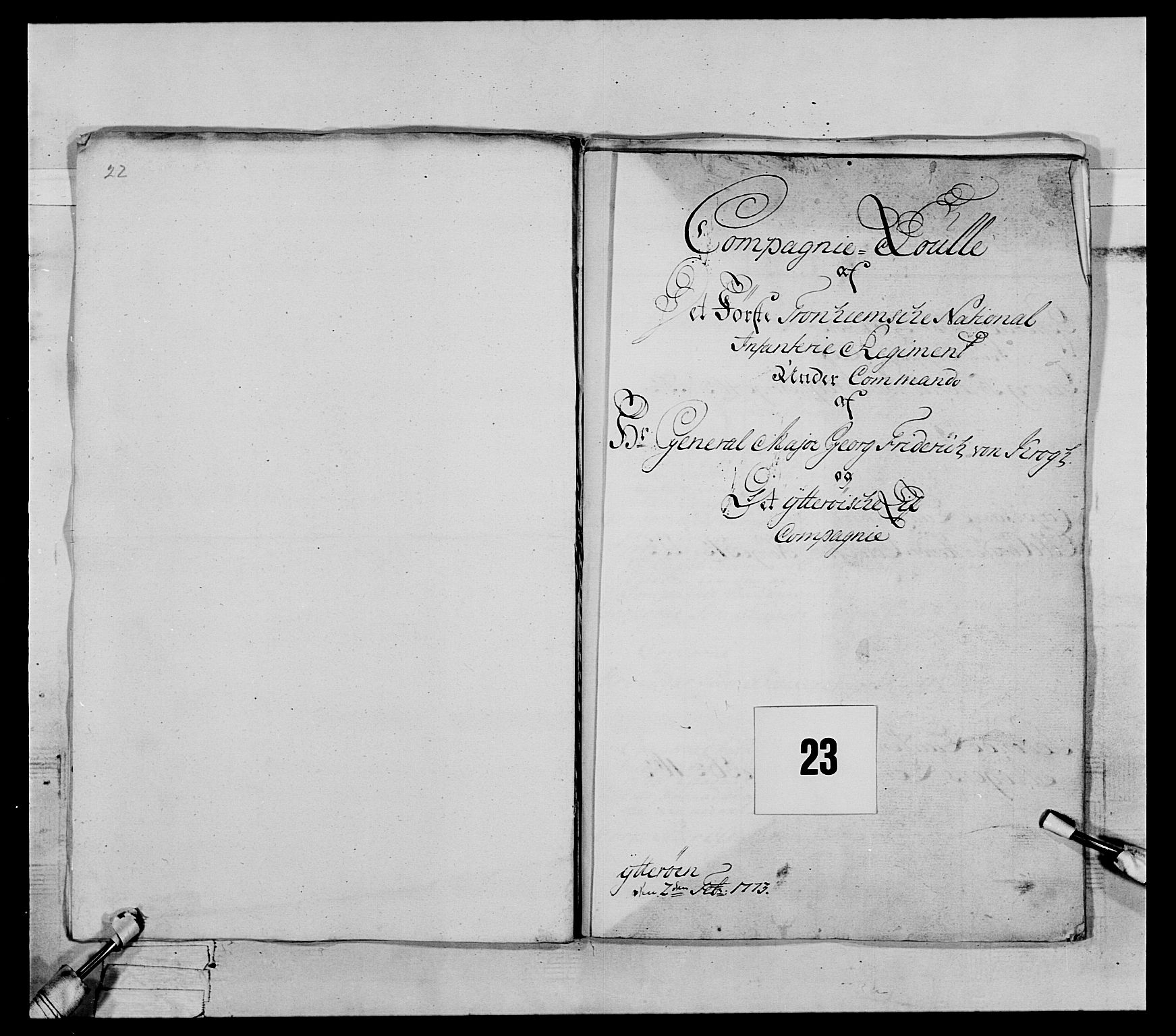 Generalitets- og kommissariatskollegiet, Det kongelige norske kommissariatskollegium, RA/EA-5420/E/Eh/L0072: 1. Trondheimske nasjonale infanteriregiment, 1773, s. 99