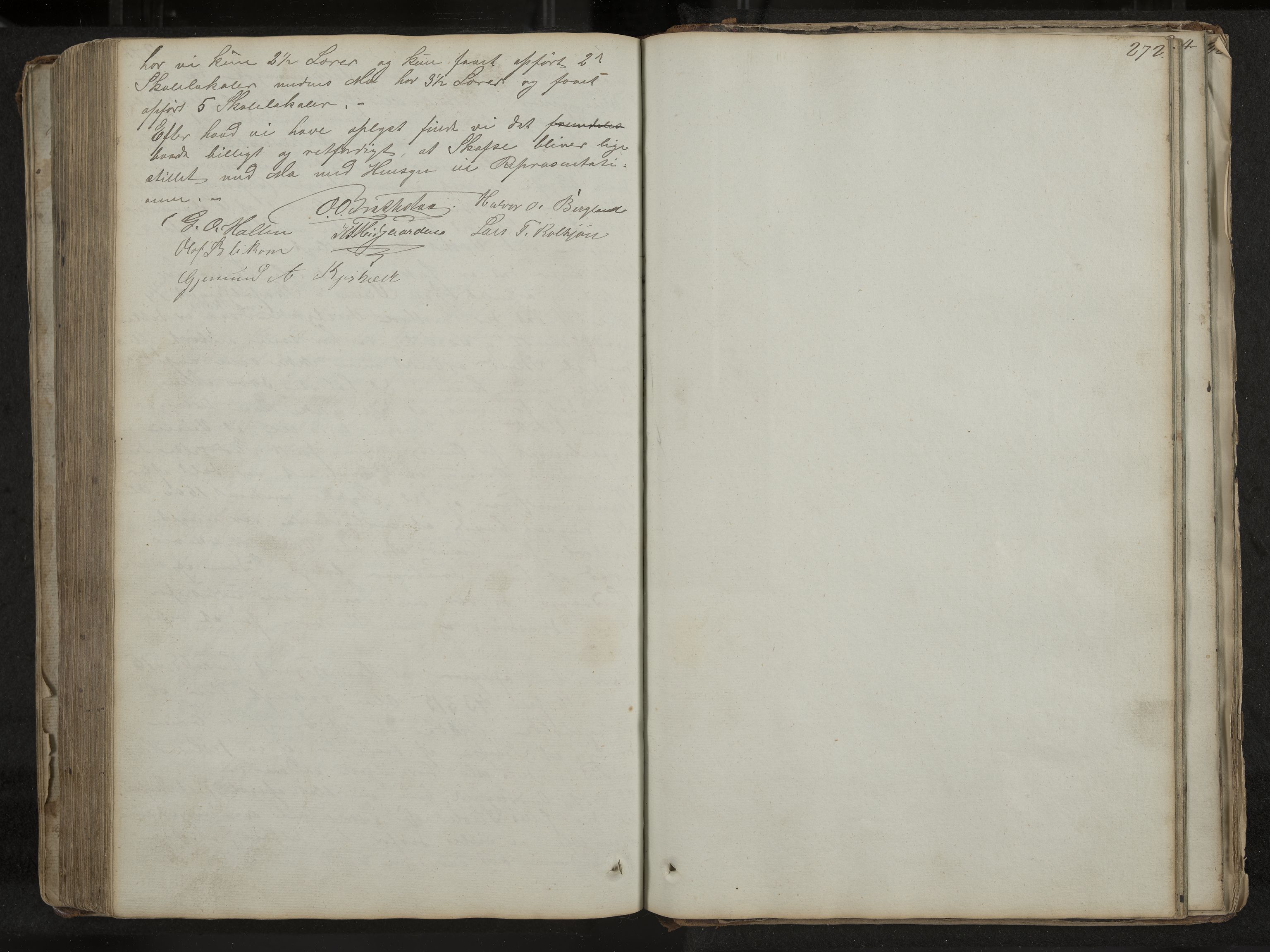 Mo formannskap og sentraladministrasjon, IKAK/0832021/A/L0001: Møtebok Mo og Skafså, 1837-1882, s. 272
