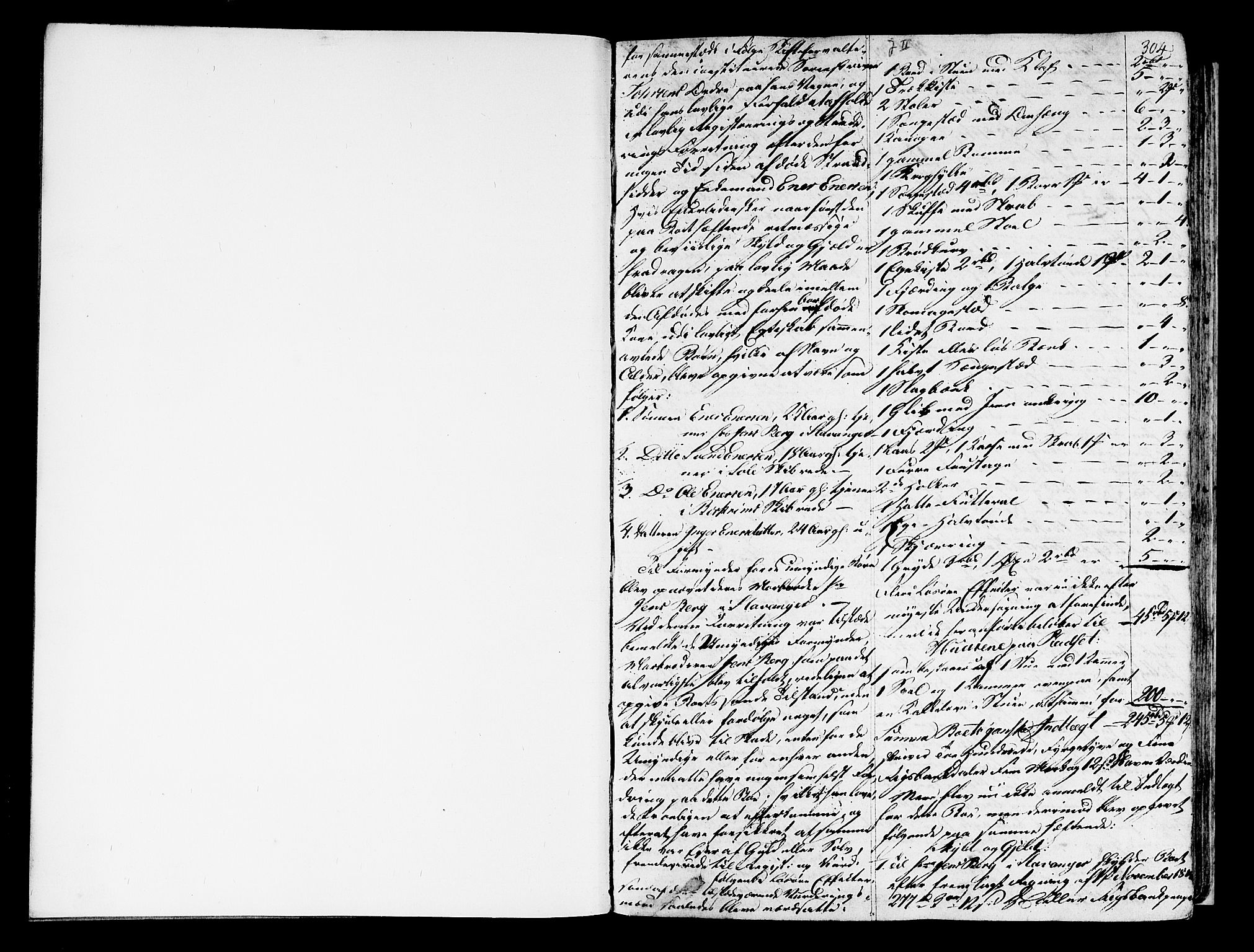 Jæren og Dalane sorenskriveri, AV/SAST-A-100306/5/50BA/L0021B: SKIFTEPROTOKOLL <304-604>, 1817-1819, s. 303b-304a