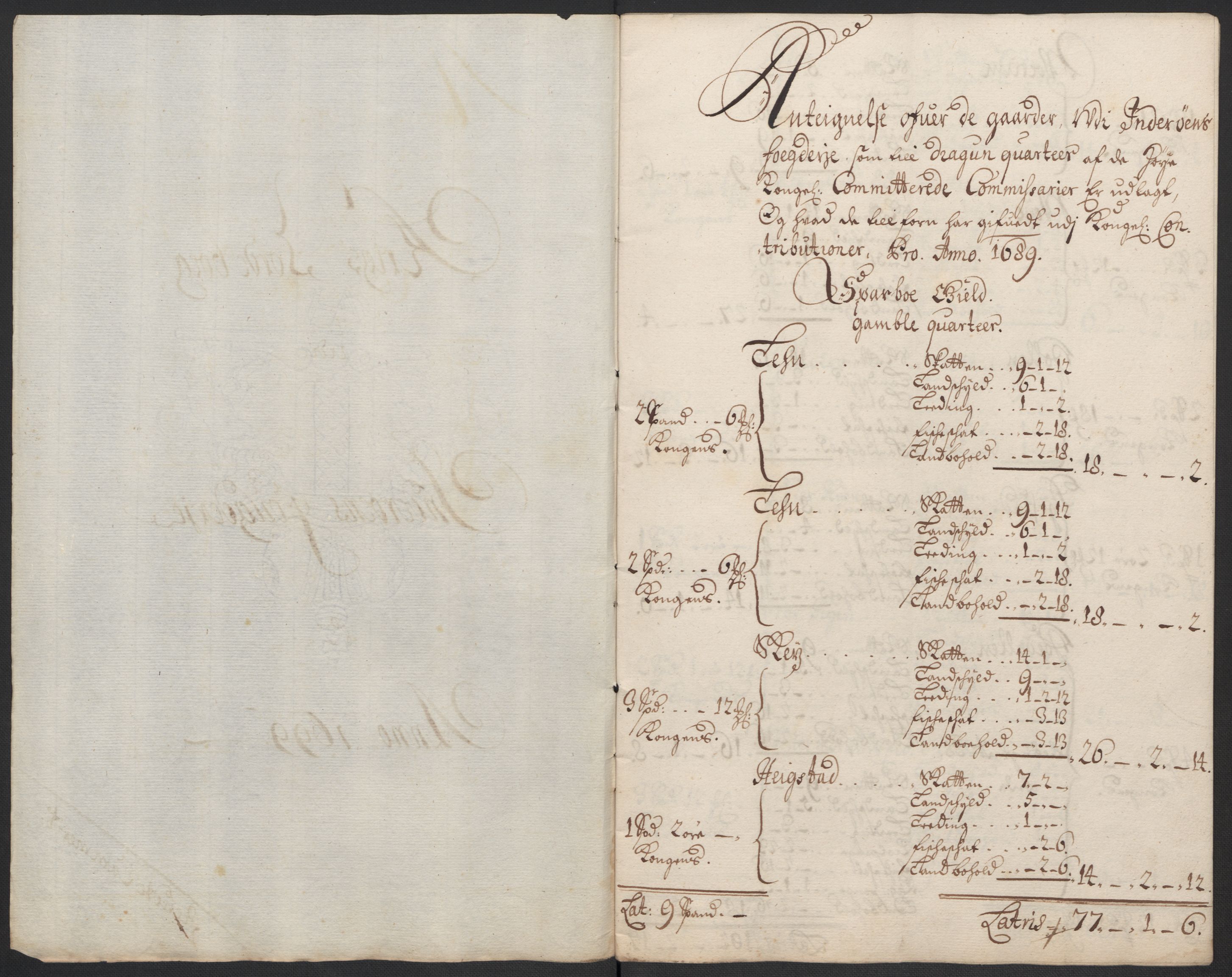 Rentekammeret inntil 1814, Reviderte regnskaper, Fogderegnskap, AV/RA-EA-4092/R63/L4310: Fogderegnskap Inderøy, 1698-1699, s. 362