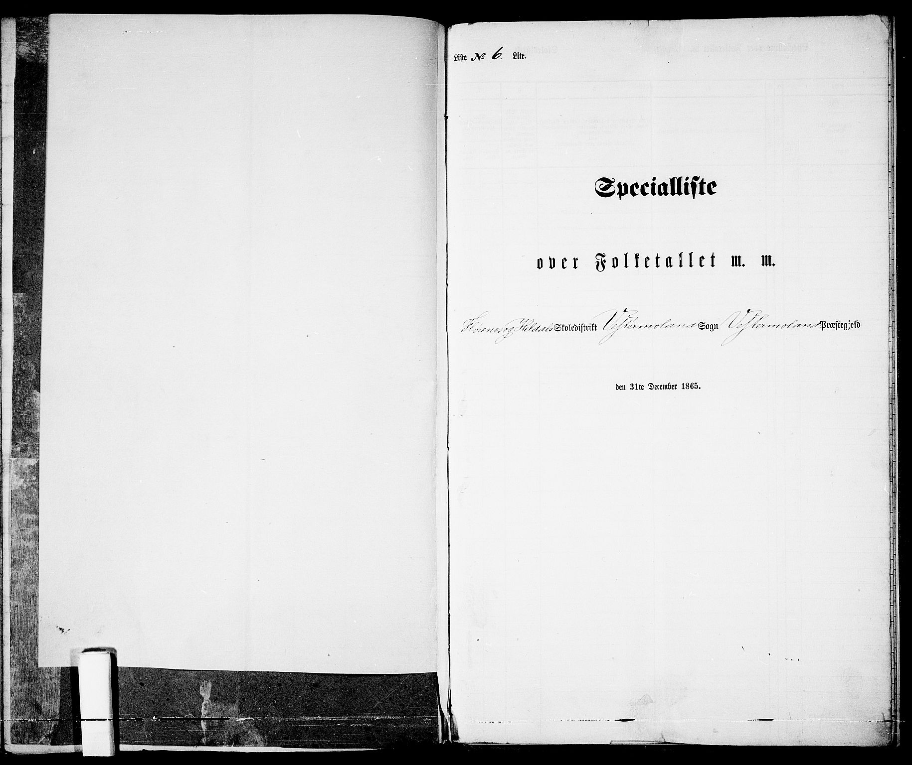 RA, Folketelling 1865 for 0926L Vestre Moland prestegjeld, Vestre Moland sokn, 1865, s. 80