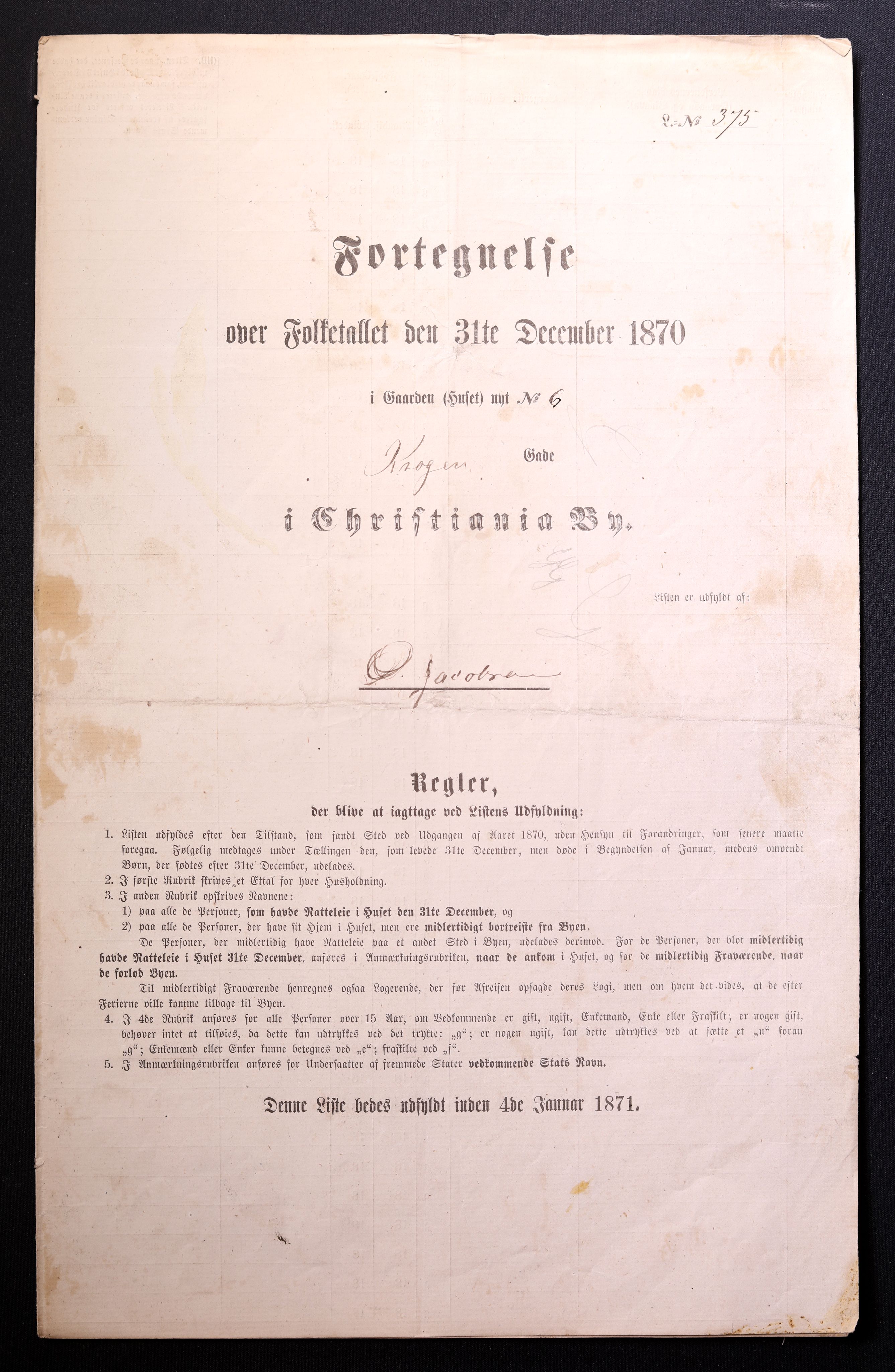 RA, Folketelling 1870 for 0301 Kristiania kjøpstad, 1870, s. 1712