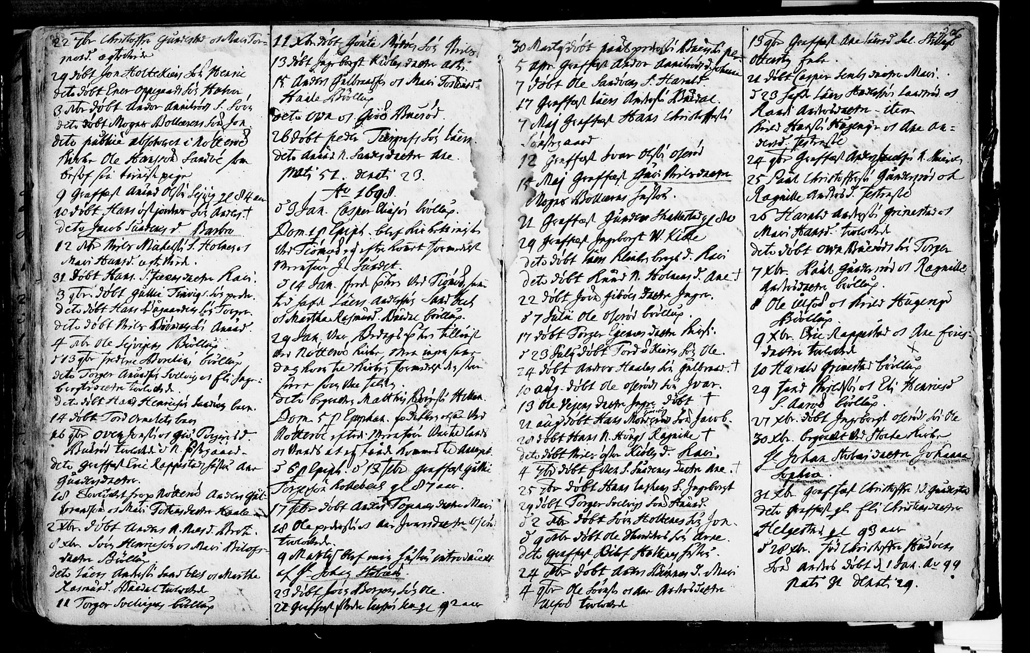 Nøtterøy kirkebøker, AV/SAKO-A-354/F/Fa/L0001: Ministerialbok nr. I 1, 1686-1738, s. 205-206