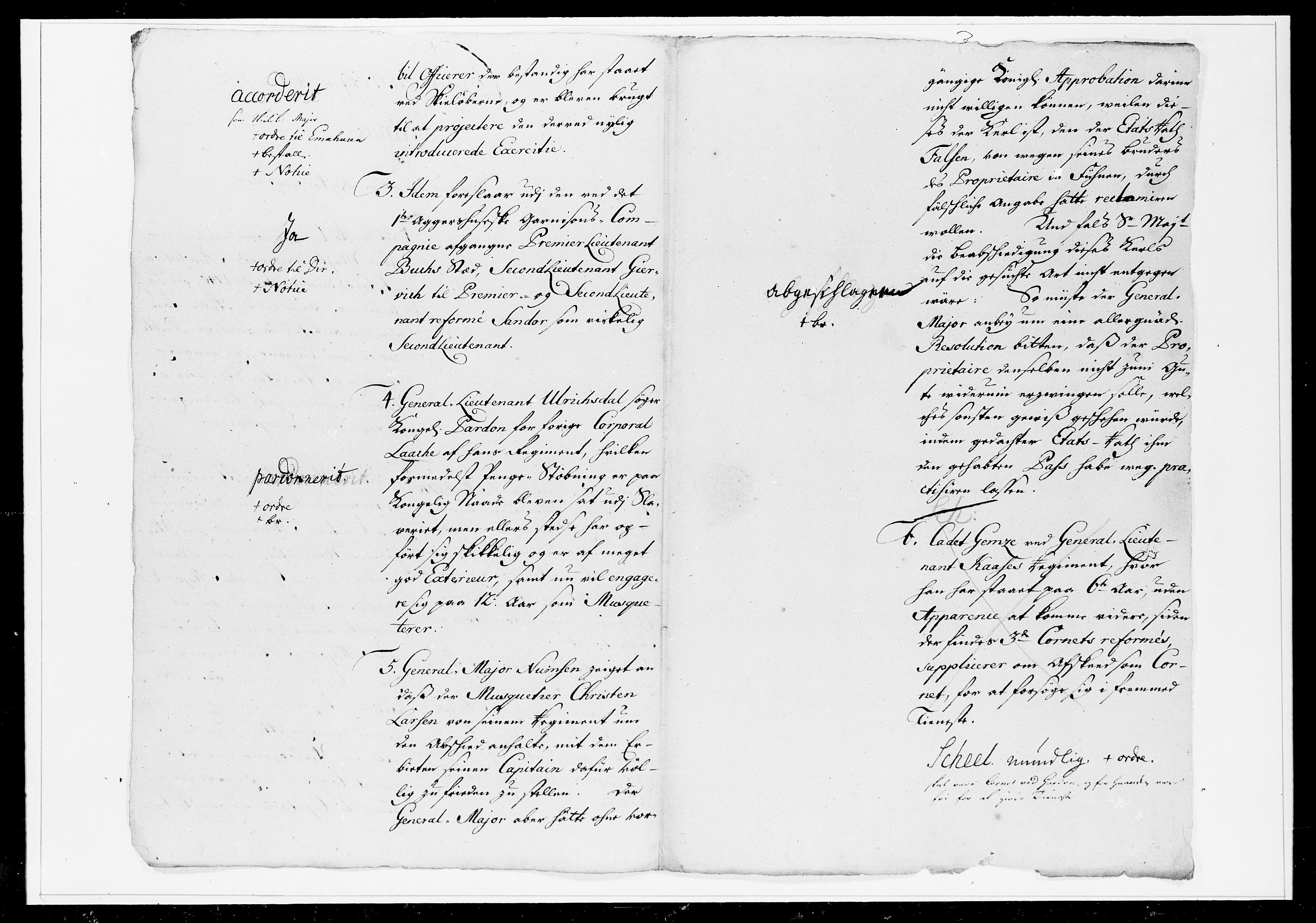 Krigskollegiet, Krigskancelliet, DRA/A-0006/-/1233-1240: Refererede sager, 1752, s. 17