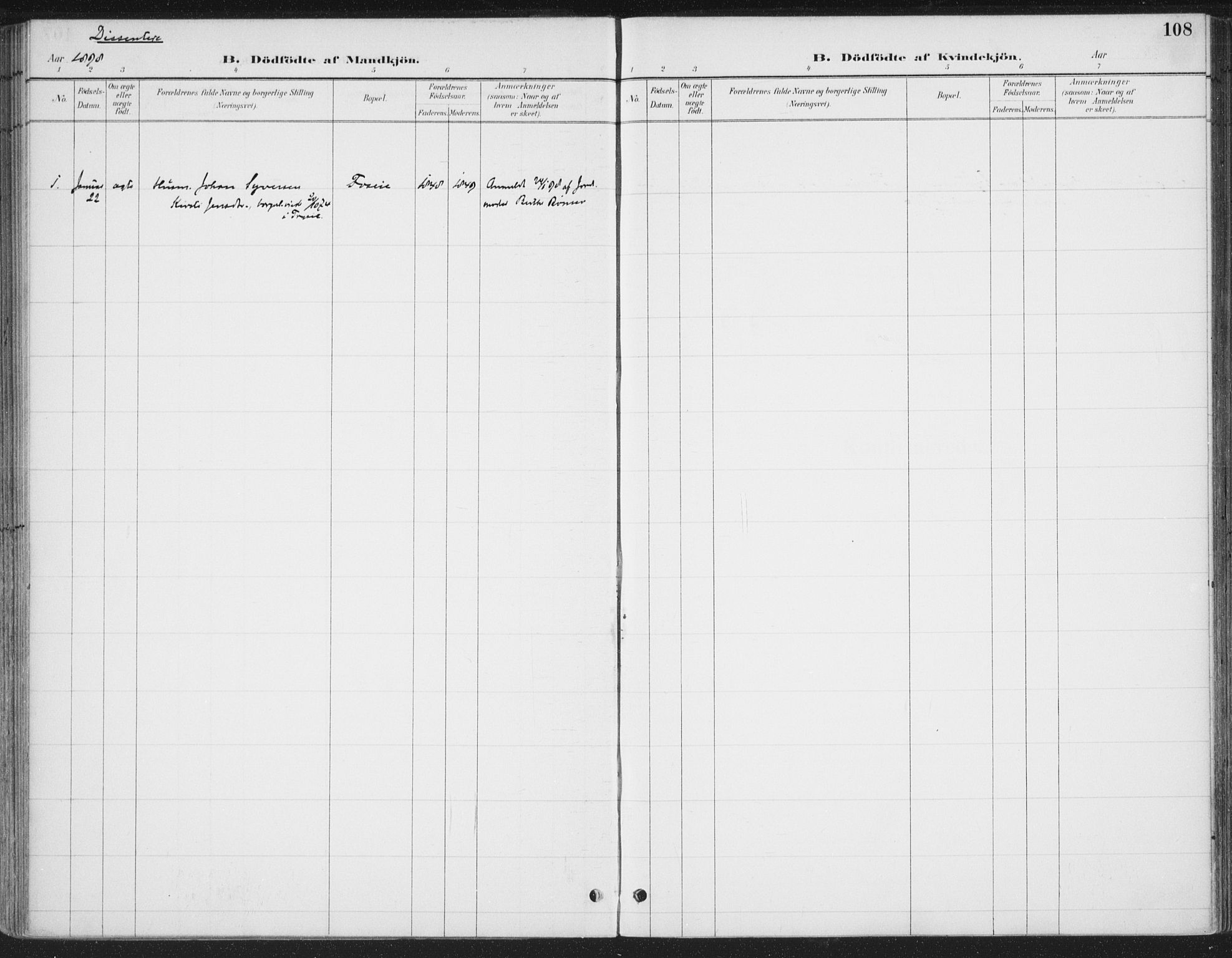 Romedal prestekontor, AV/SAH-PREST-004/K/L0008: Ministerialbok nr. 8, 1887-1905, s. 108