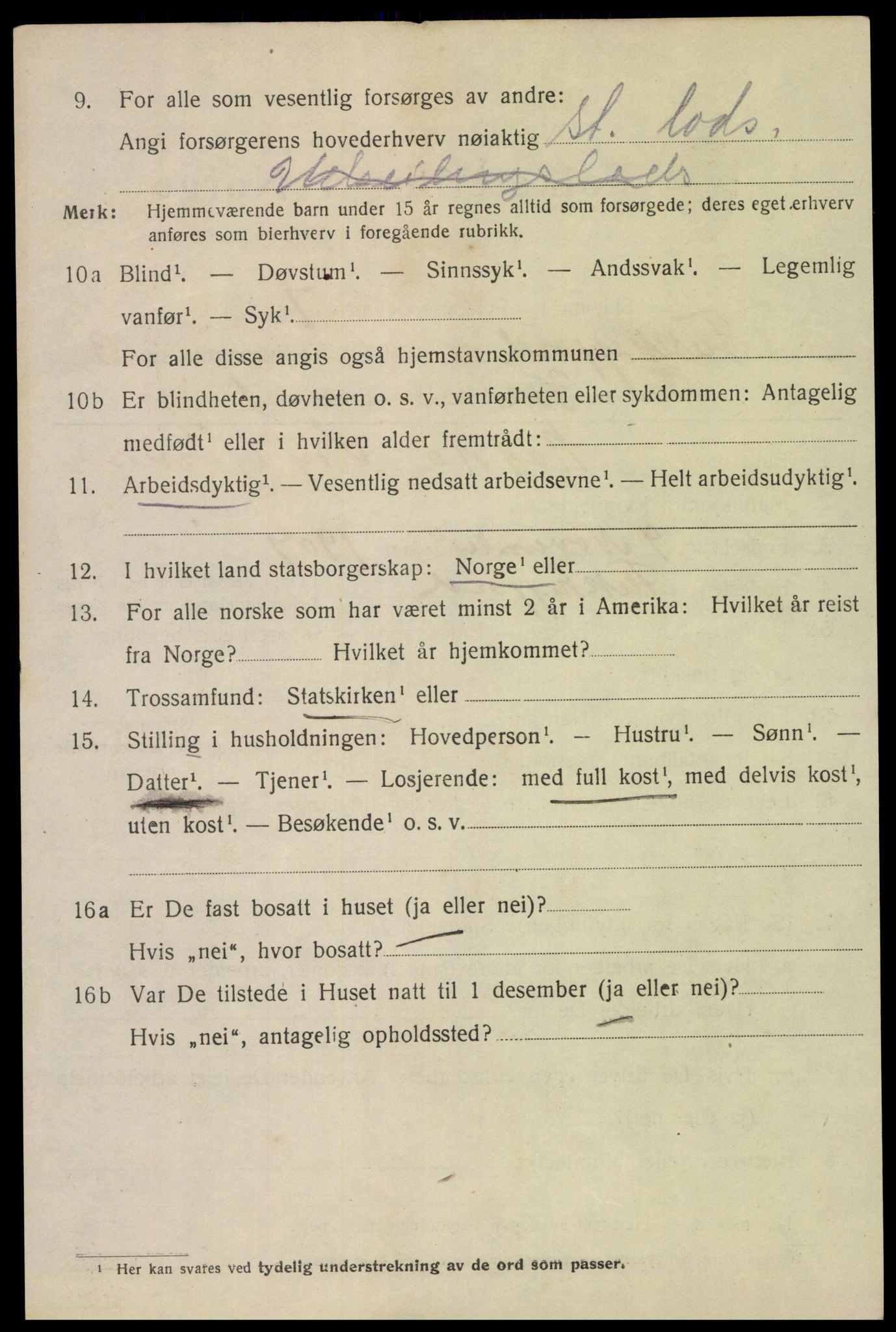 SAK, Folketelling 1920 for 1004 Flekkefjord kjøpstad, 1920, s. 3419