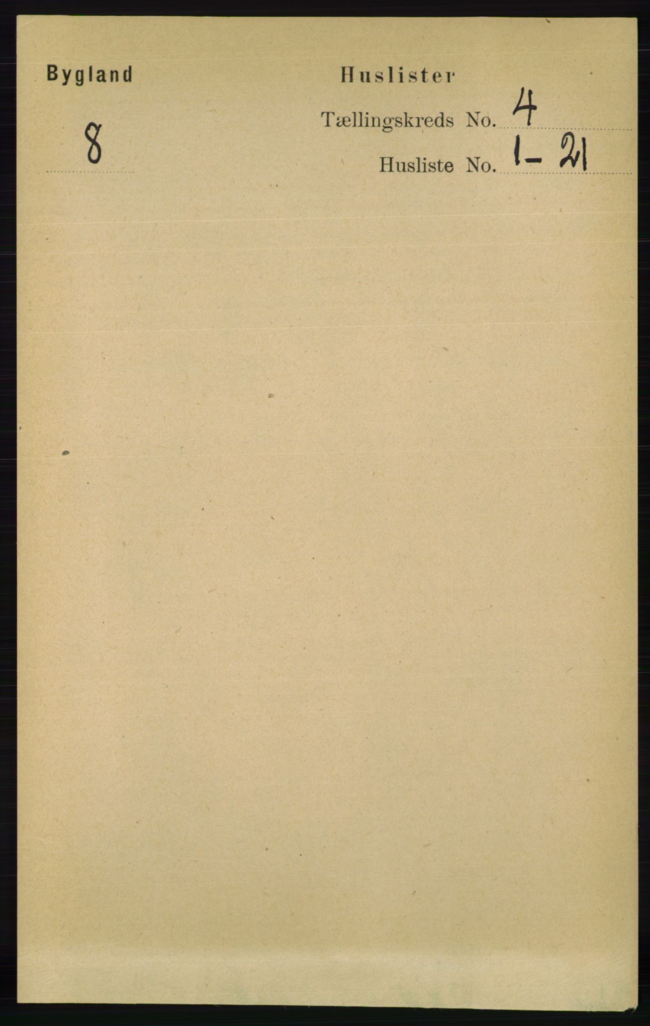 RA, Folketelling 1891 for 0938 Bygland herred, 1891, s. 828