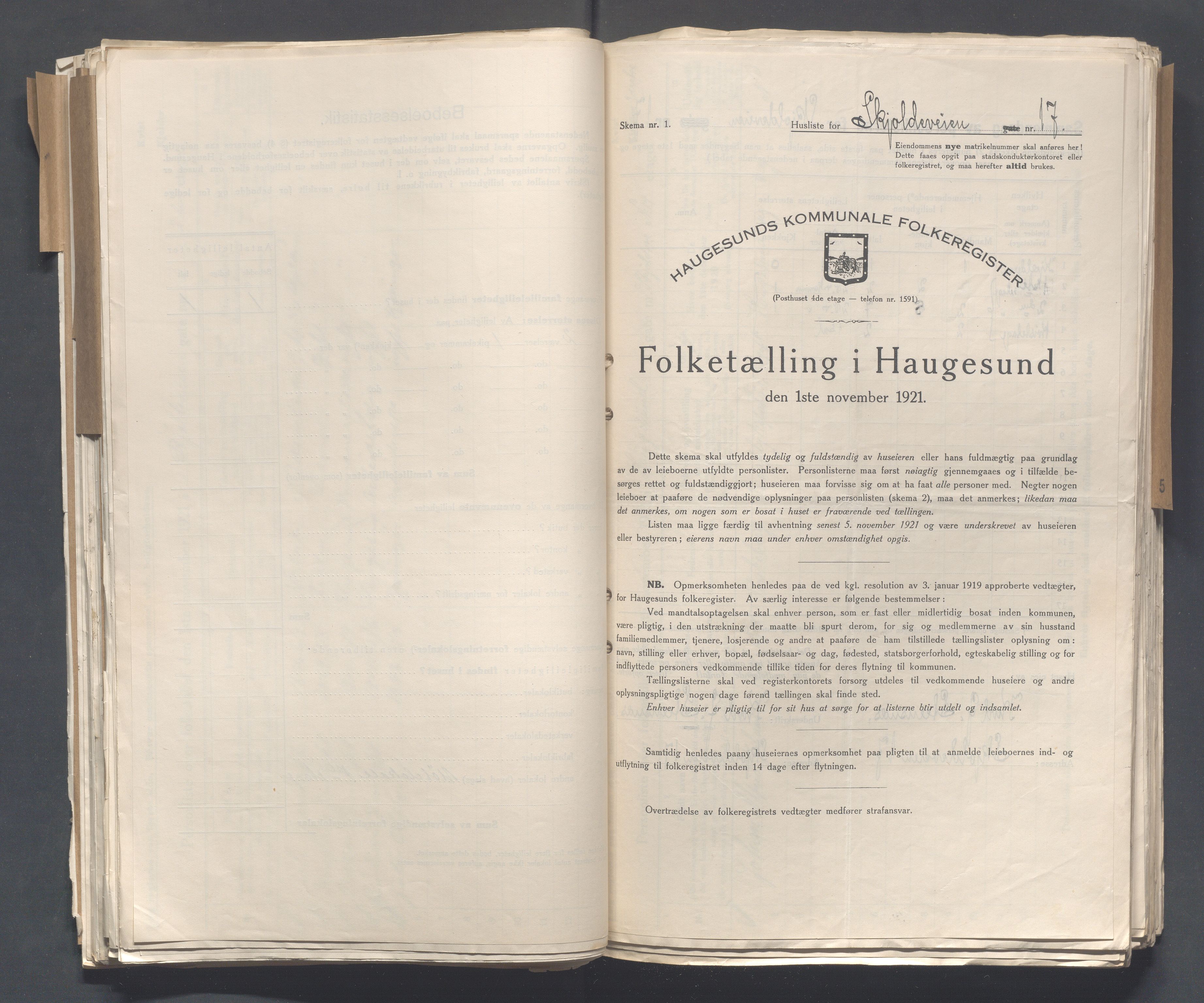 IKAR, Kommunal folketelling 1.11.1921 for Haugesund, 1921, s. 4010