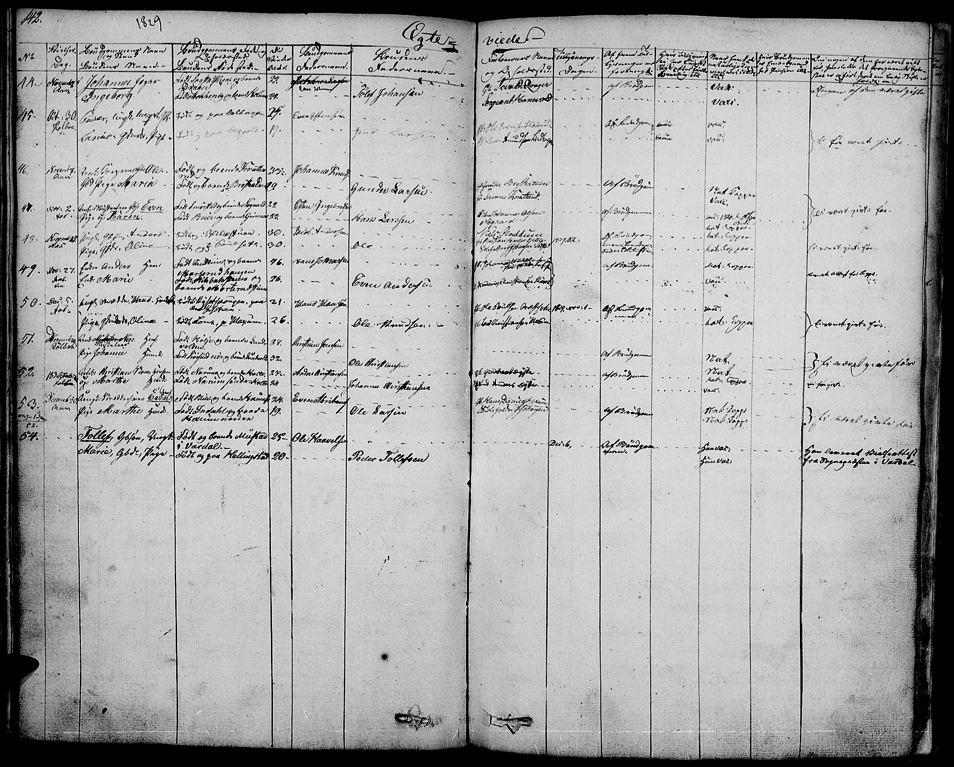 Vestre Toten prestekontor, SAH/PREST-108/H/Ha/Haa/L0002: Ministerialbok nr. 2, 1825-1837, s. 142