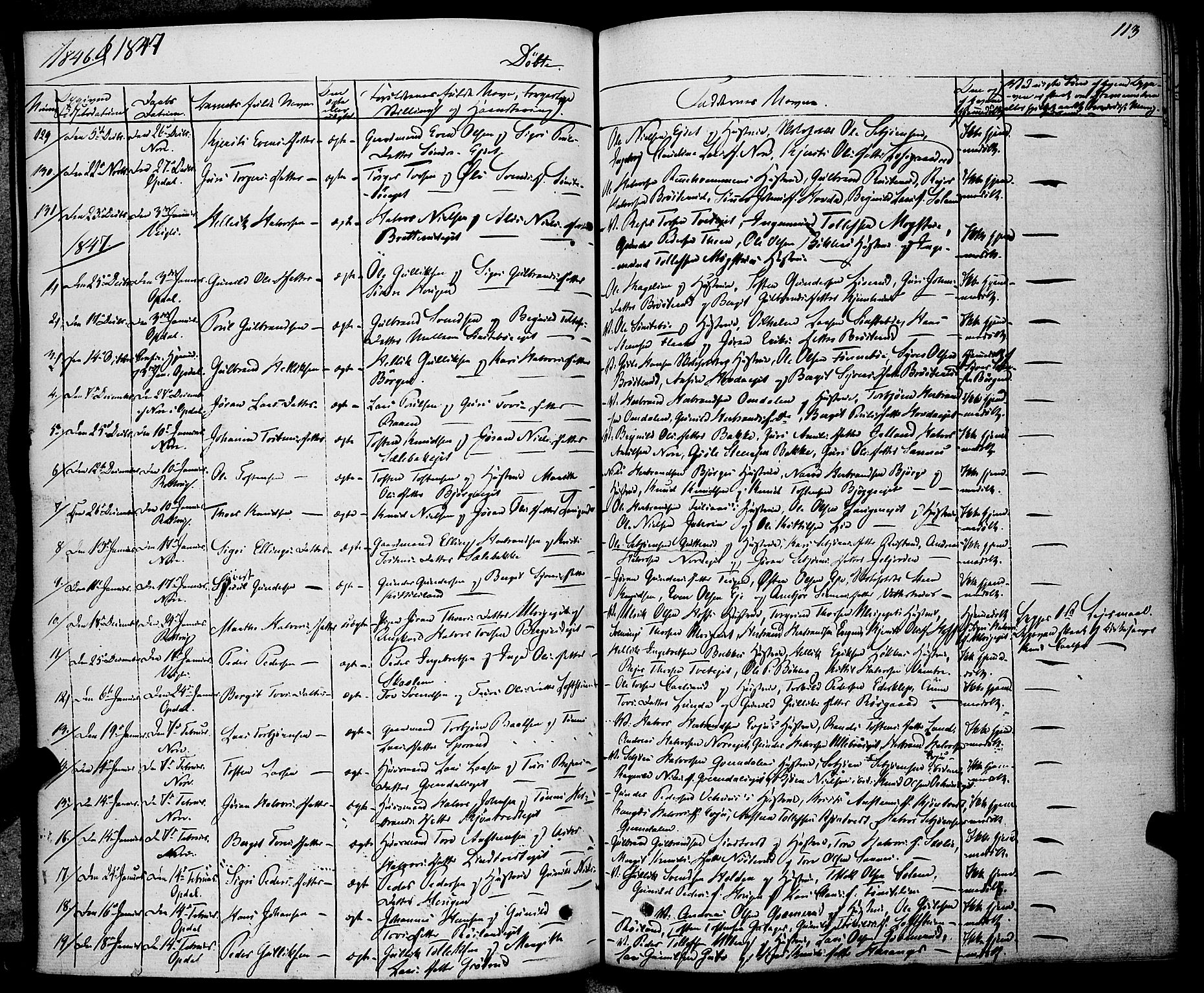 Rollag kirkebøker, SAKO/A-240/F/Fa/L0007: Ministerialbok nr. I 7, 1828-1847, s. 113
