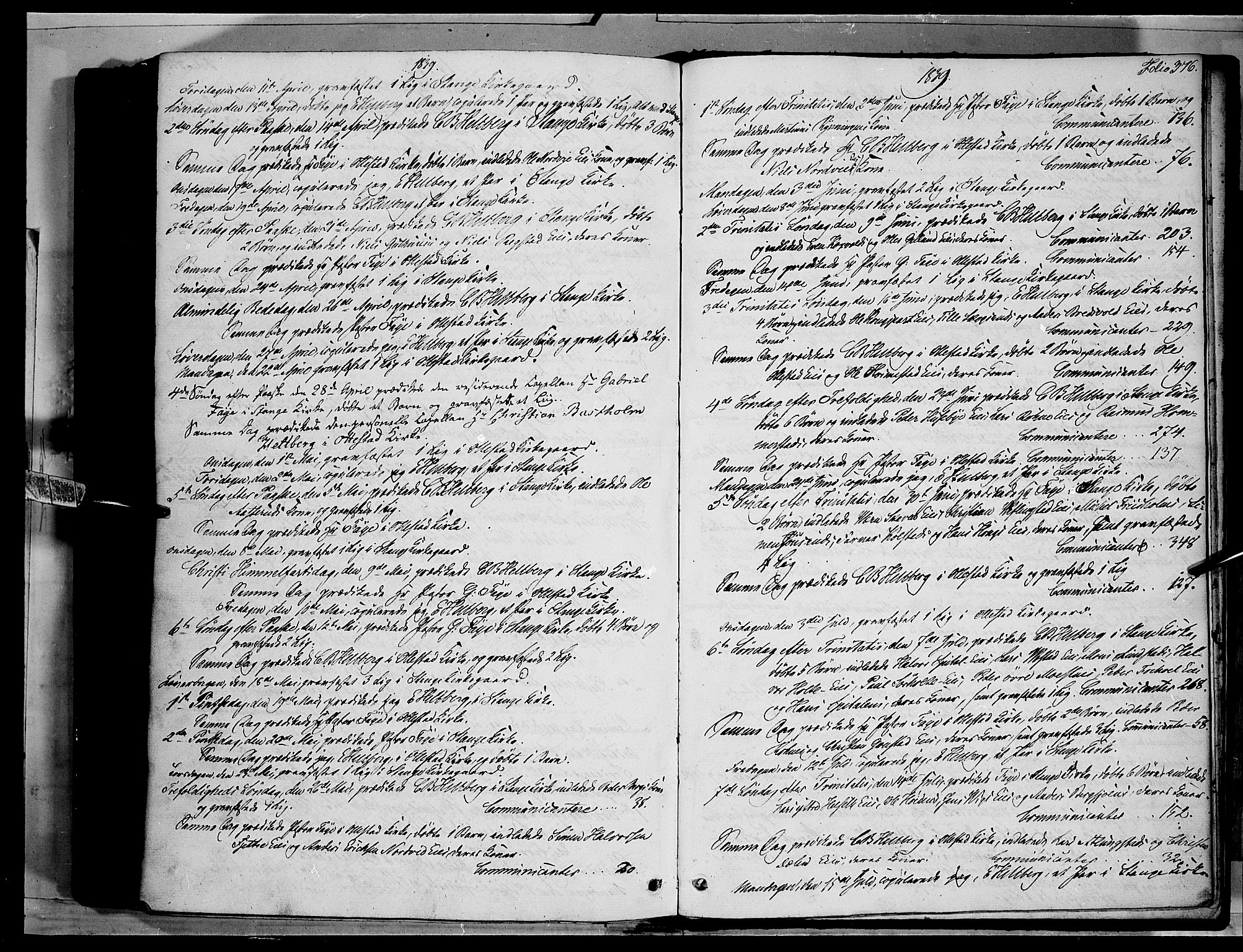 Stange prestekontor, AV/SAH-PREST-002/K/L0010: Ministerialbok nr. 10, 1835-1845, s. 376