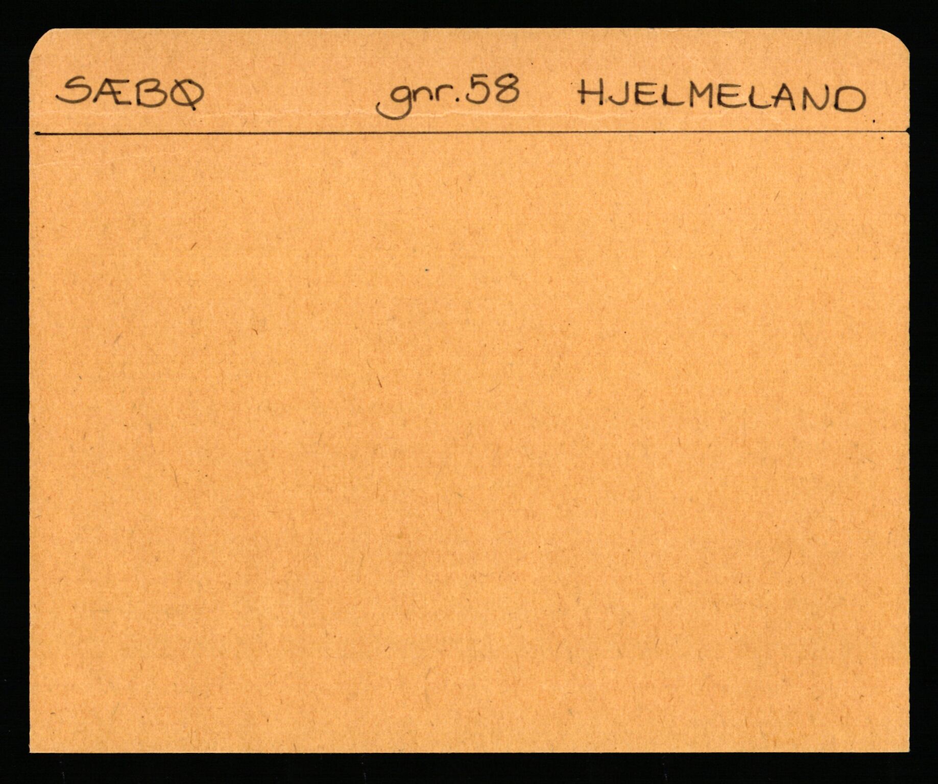 Statsarkivet i Stavanger, AV/SAST-A-101971/03/Y/Ym/L0058: Åstedskort sortert etter gårdsnavn: Sæbø - Sørhus, 1600-1950, s. 1