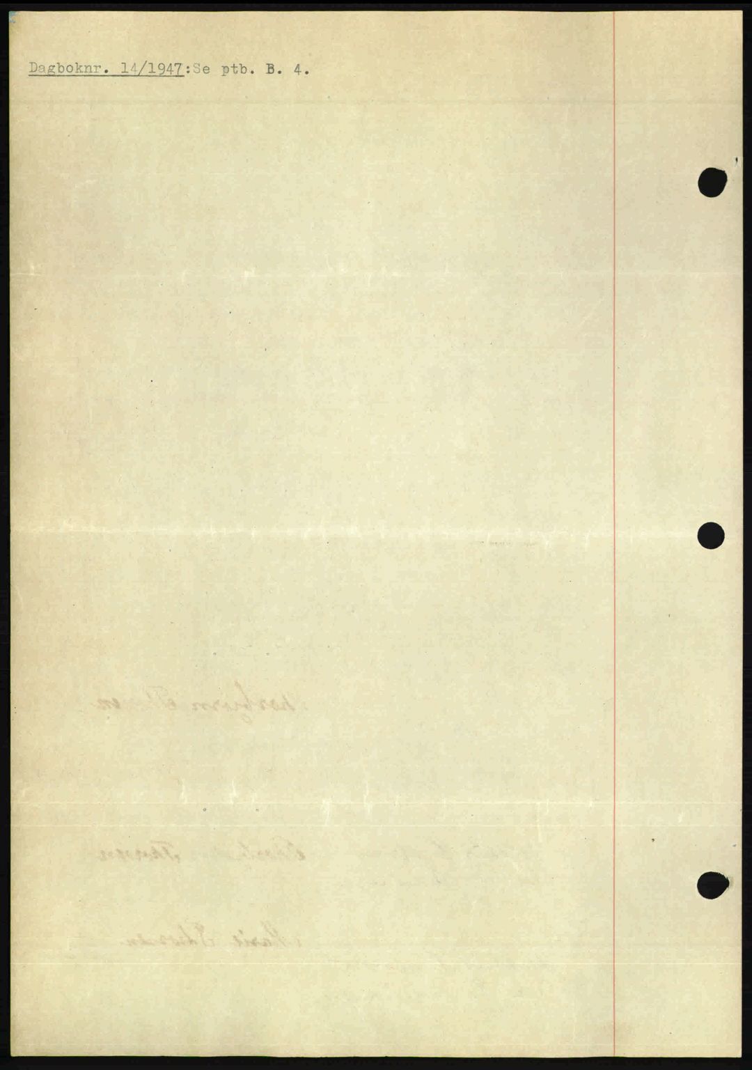Nedenes sorenskriveri, SAK/1221-0006/G/Gb/Gba/L0056: Pantebok nr. A8, 1946-1947, Dagboknr: 14/1947