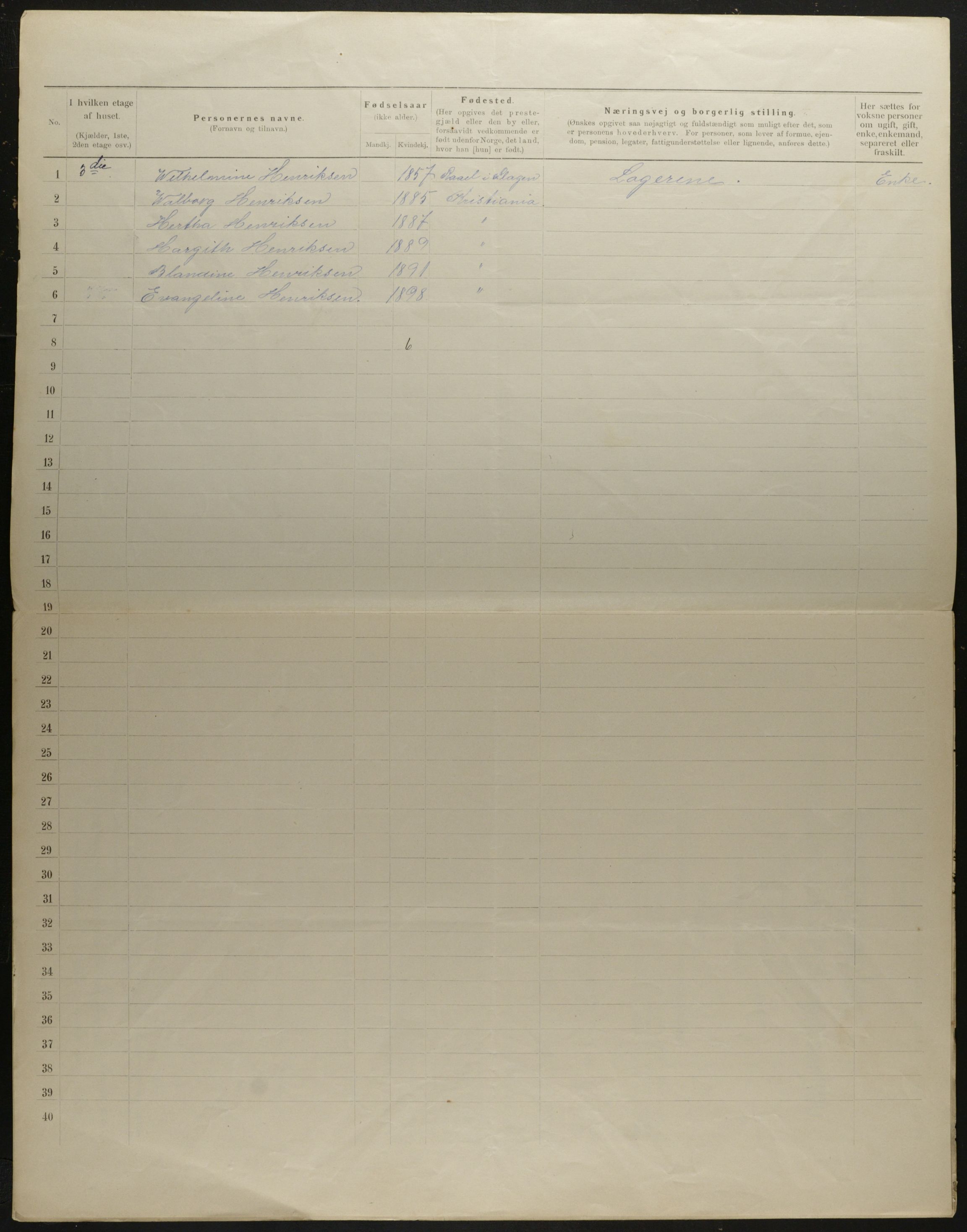 OBA, Kommunal folketelling 31.12.1901 for Kristiania kjøpstad, 1901, s. 5501