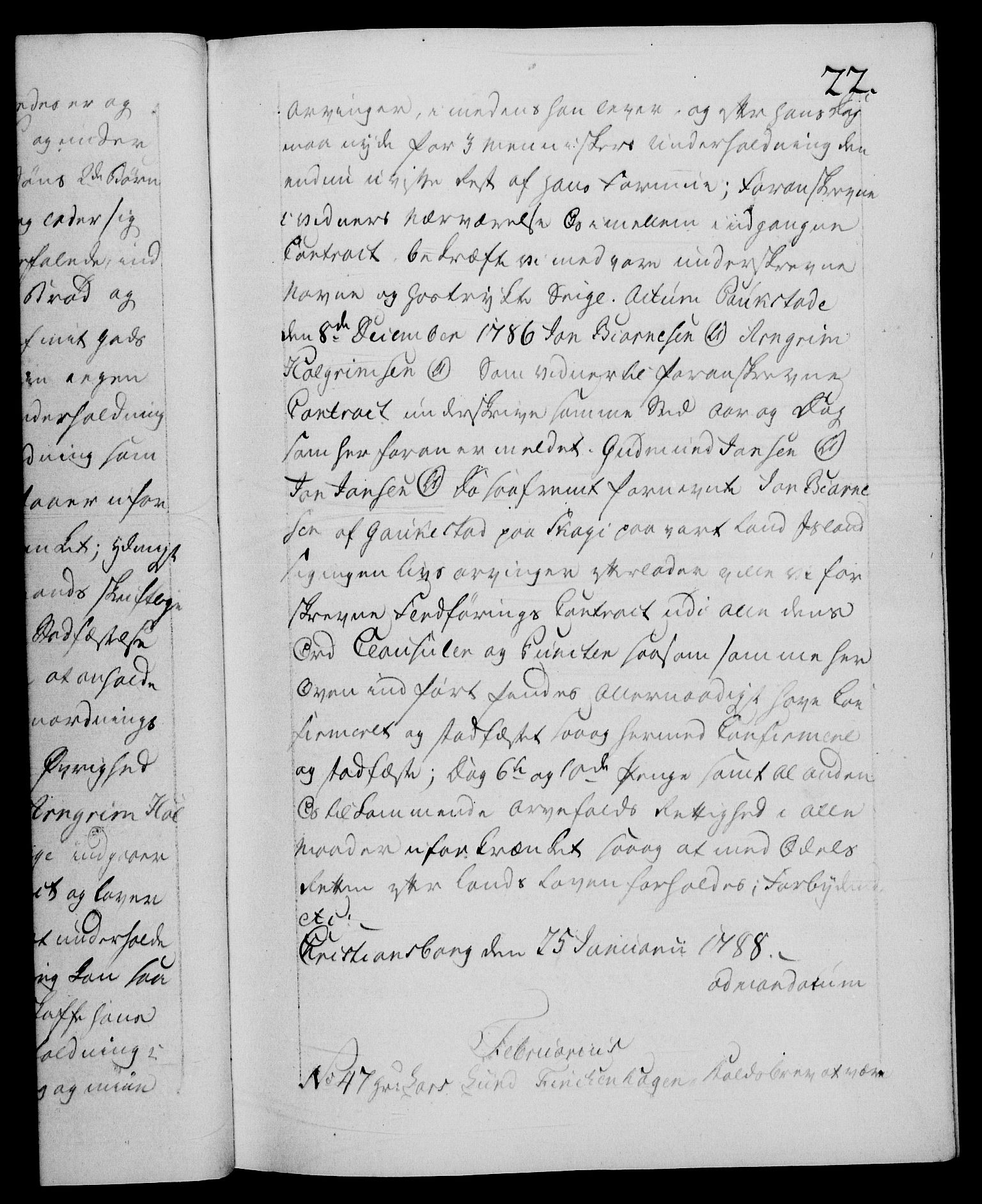 Danske Kanselli 1572-1799, RA/EA-3023/F/Fc/Fca/Fcaa/L0052: Norske registre, 1788-1789, s. 22a