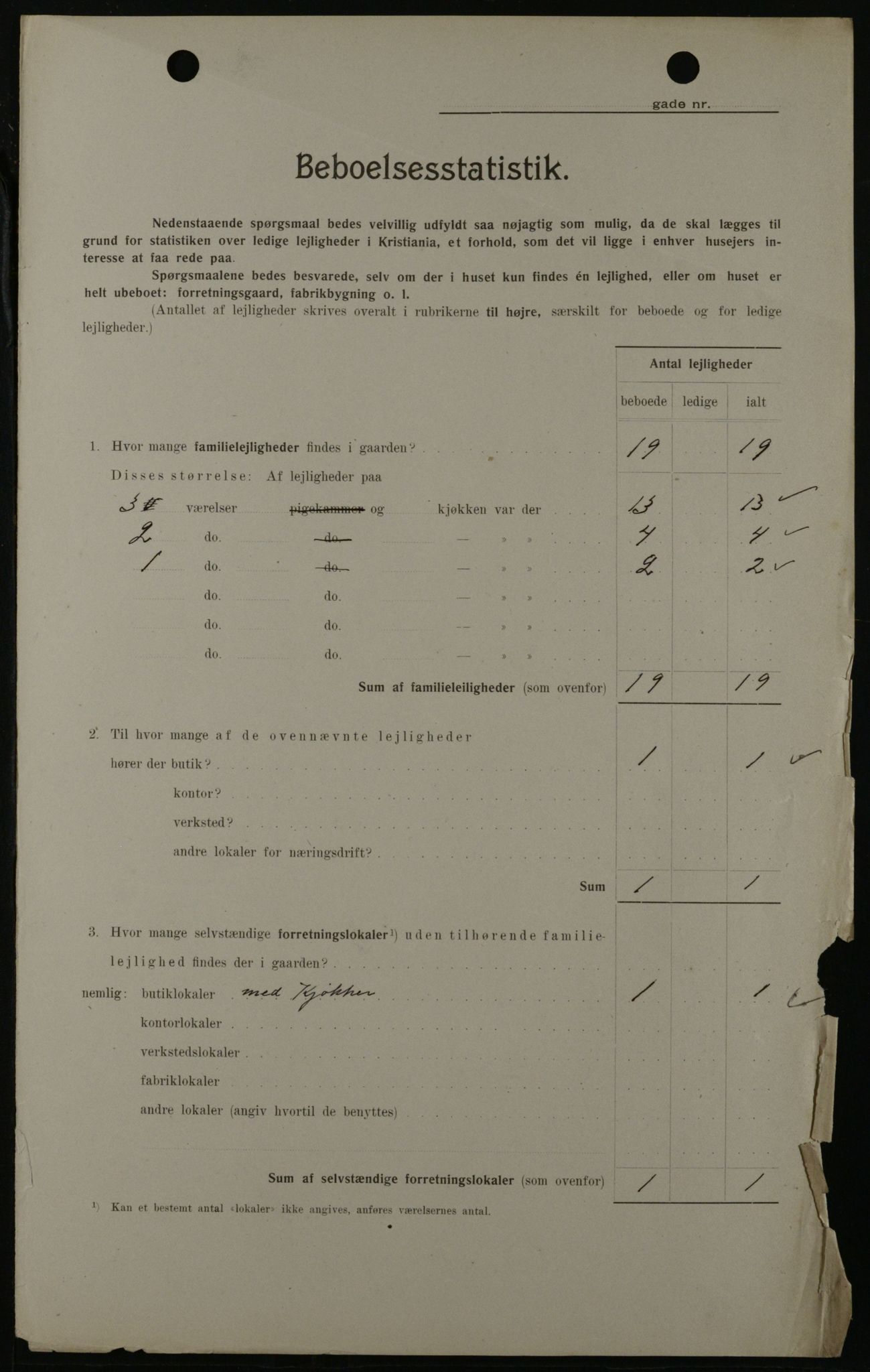 OBA, Kommunal folketelling 1.2.1908 for Kristiania kjøpstad, 1908, s. 15955