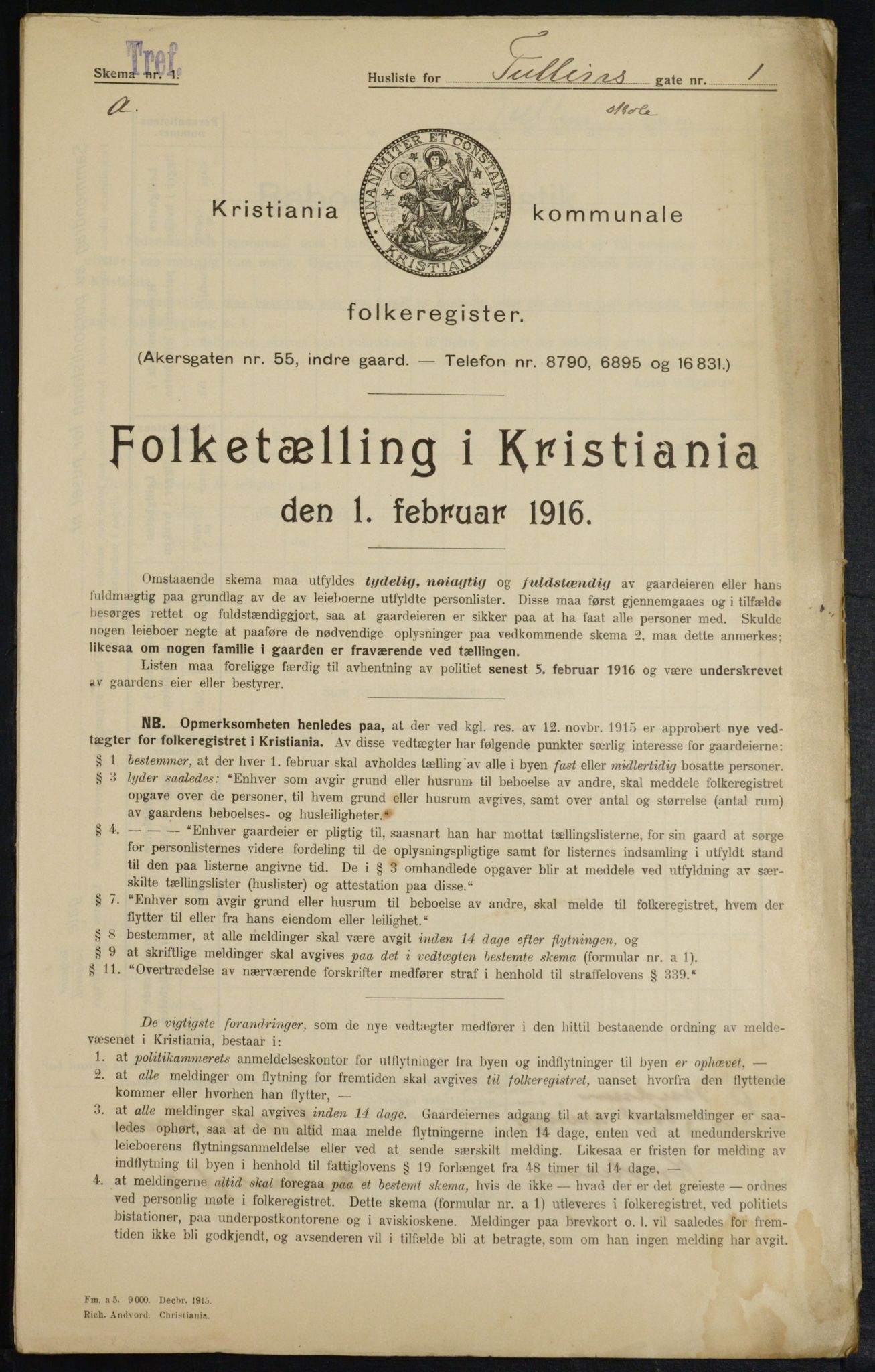 OBA, Kommunal folketelling 1.2.1916 for Kristiania, 1916, s. 120512