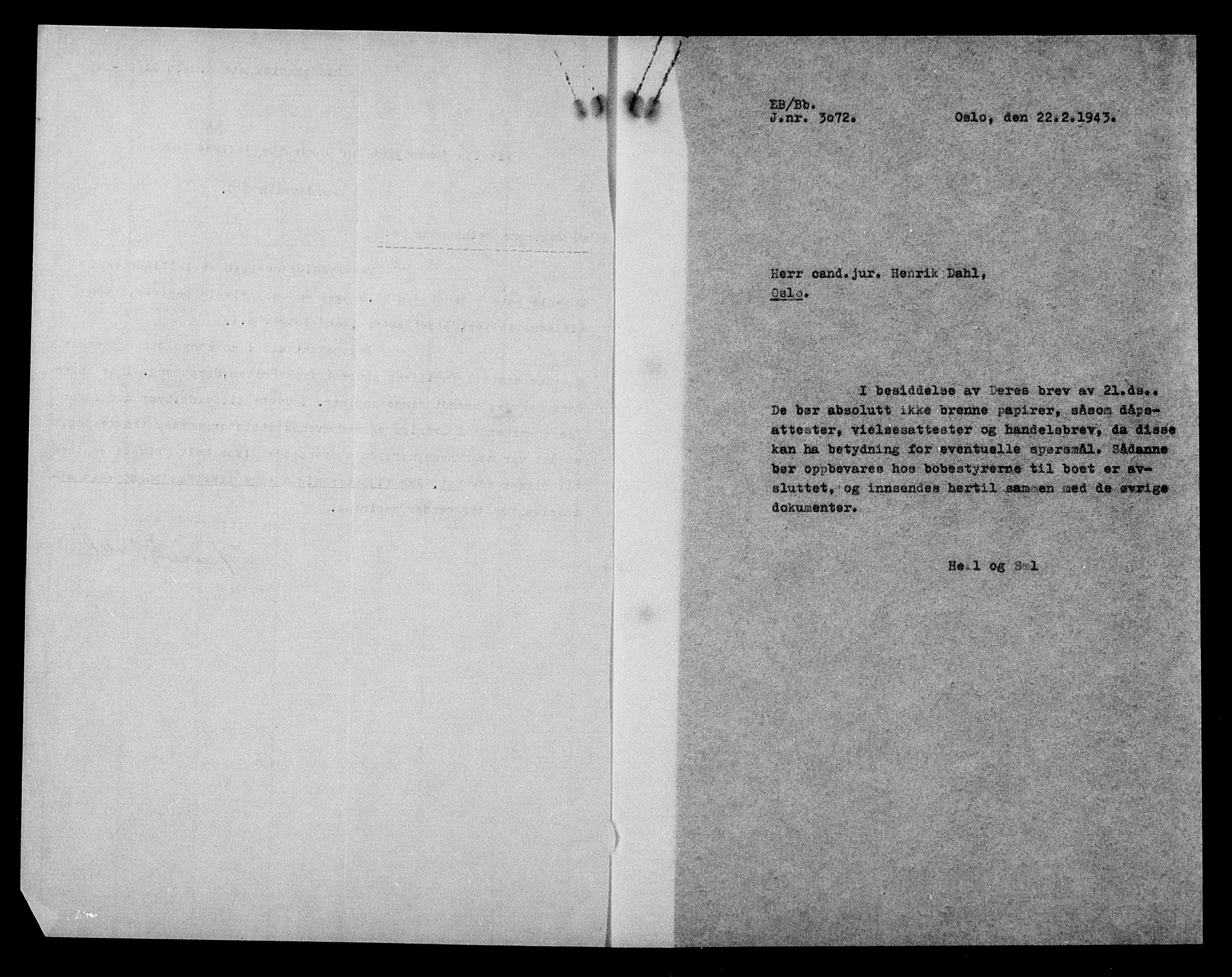 Justisdepartementet, Tilbakeføringskontoret for inndratte formuer, AV/RA-S-1564/H/Hc/Hcc/L0986: --, 1945-1947, s. 84