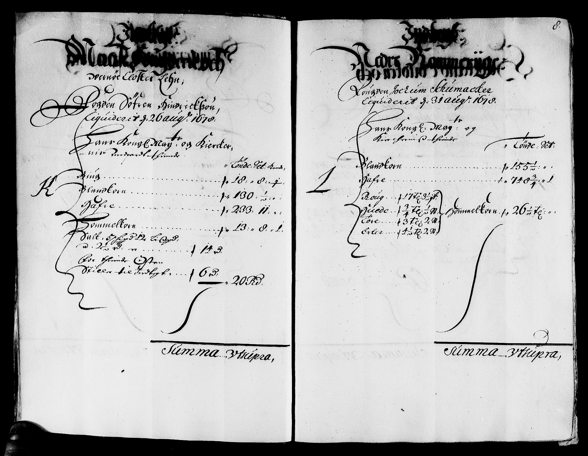 Rentekammeret inntil 1814, Reviderte regnskaper, Stiftamtstueregnskaper, Landkommissariatet på Akershus og Akershus stiftamt, AV/RA-EA-5869/R/Rb/L0132: Akershus stiftamt, 1672-1677