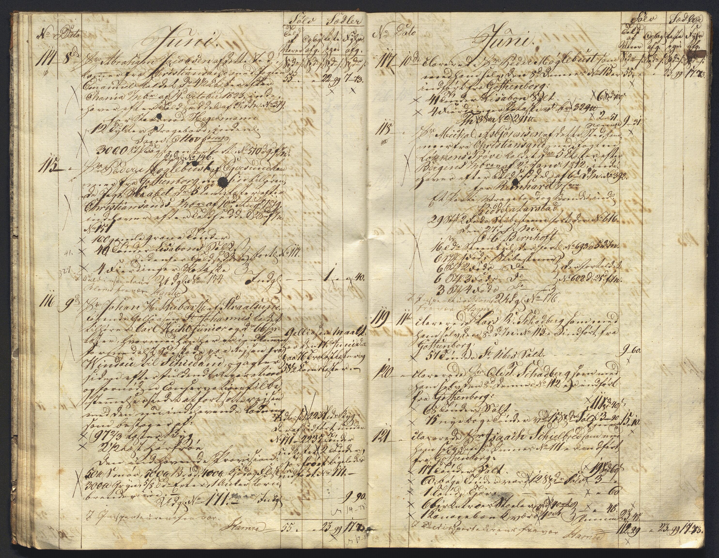 Revisjonsdepartementet, 2. revisjonskontor, AV/RA-S-1115/E/E015/L0059: Egersund: Tollbok, 1825, s. 18b-19a