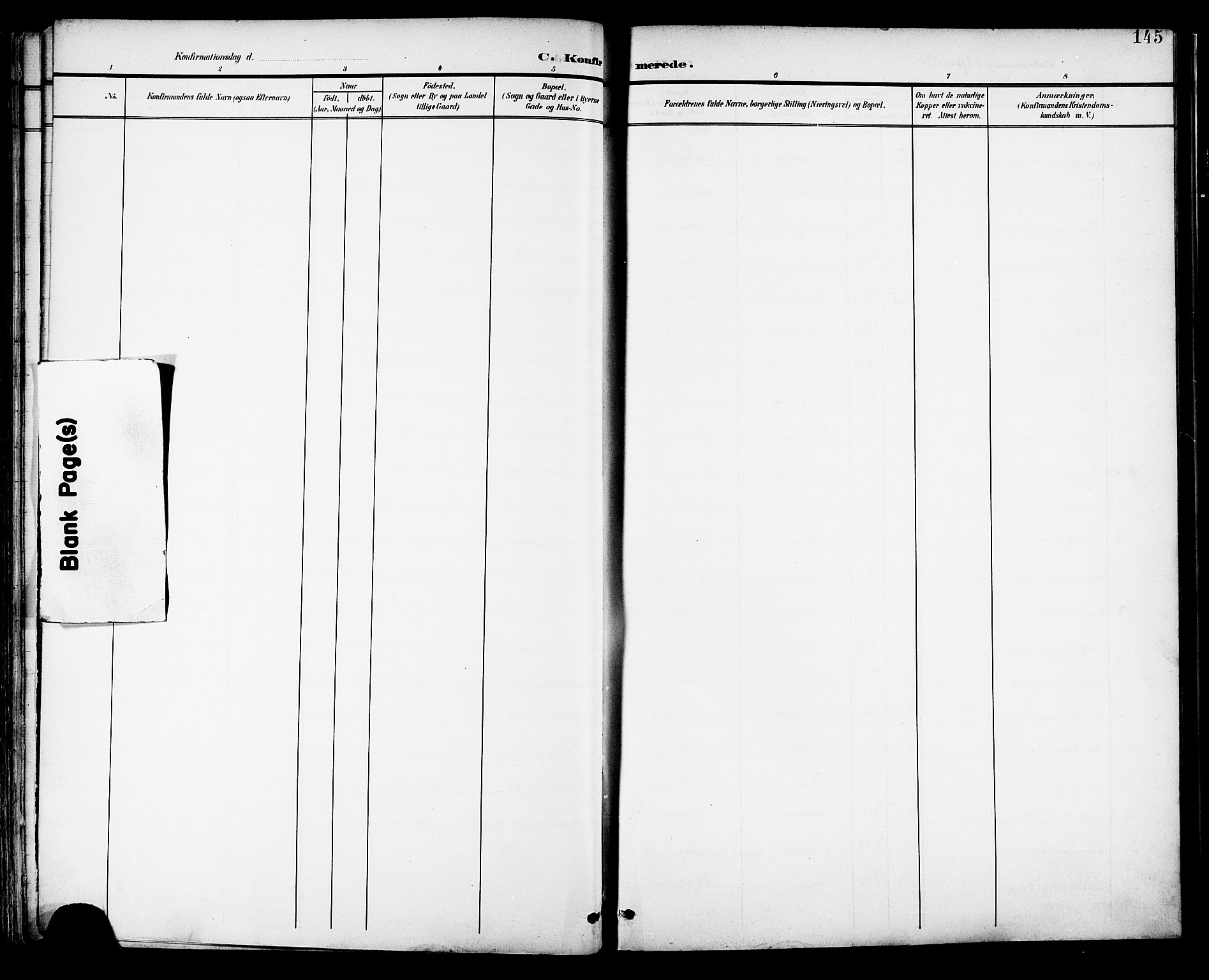 Ministerialprotokoller, klokkerbøker og fødselsregistre - Nordland, AV/SAT-A-1459/882/L1179: Ministerialbok nr. 882A01, 1886-1898, s. 145