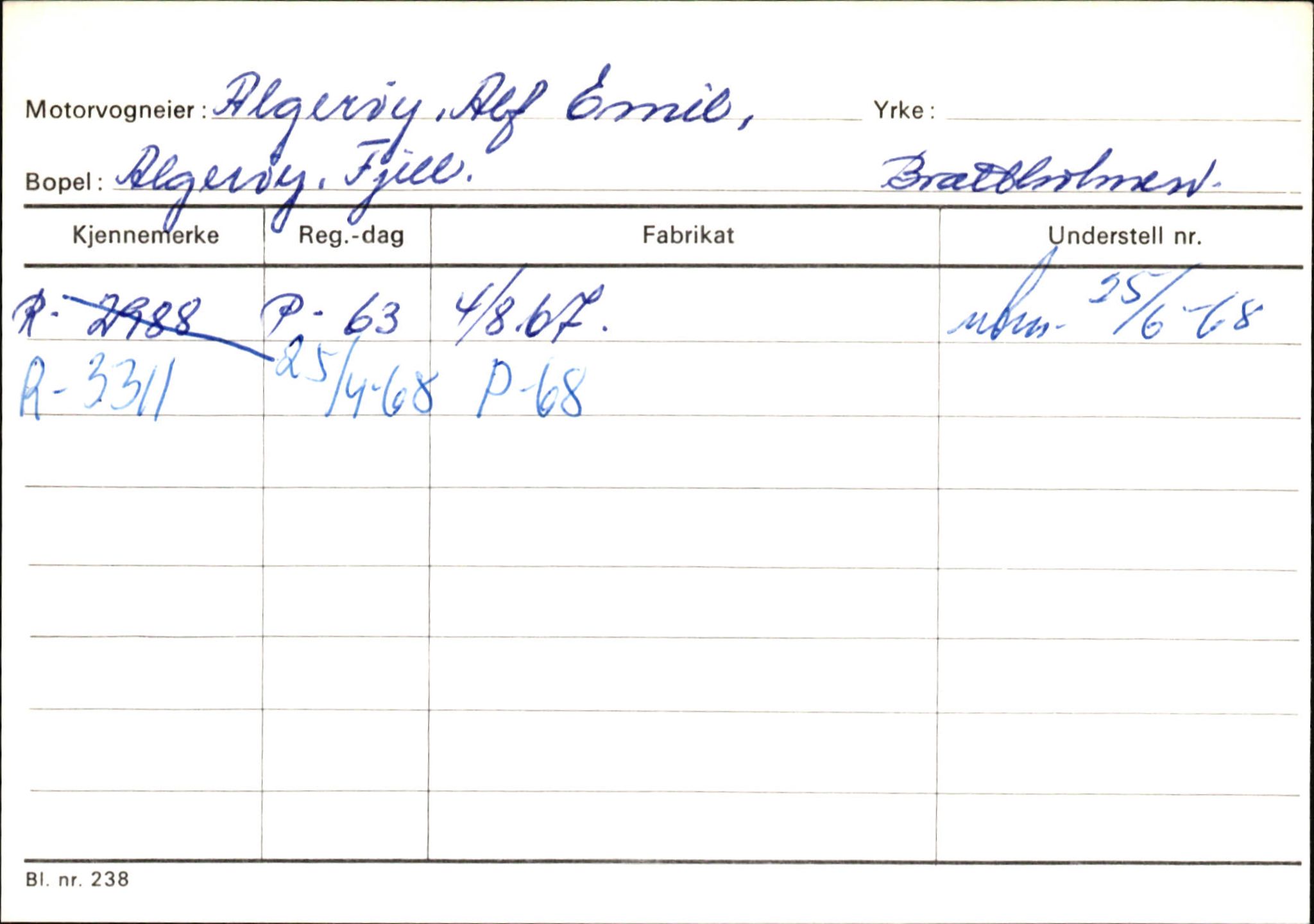 Statens vegvesen, Hordaland vegkontor, SAB/A-5201/2/Ha/L0001: R-eierkort A, 1920-1971, s. 382