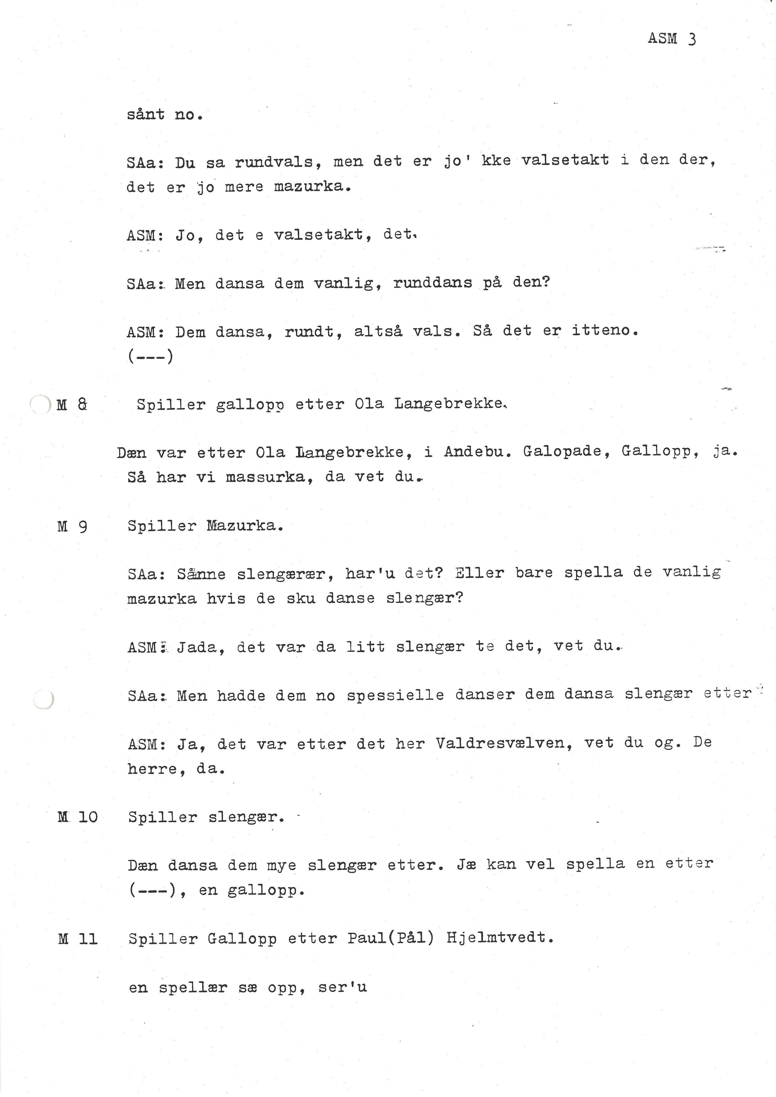 Sa 16 - Folkemusikk fra Vestfold, Gjerdesamlingen, VEMU/A-1868/I/L0001: Informantregister med intervjunedtegnelser, 1979-1986