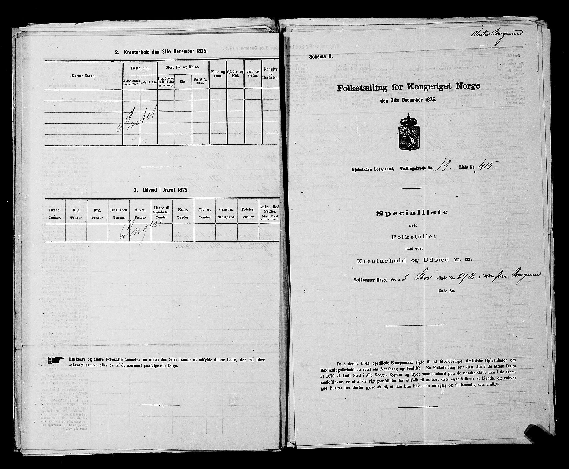 SAKO, Folketelling 1875 for 0805P Porsgrunn prestegjeld, 1875, s. 932