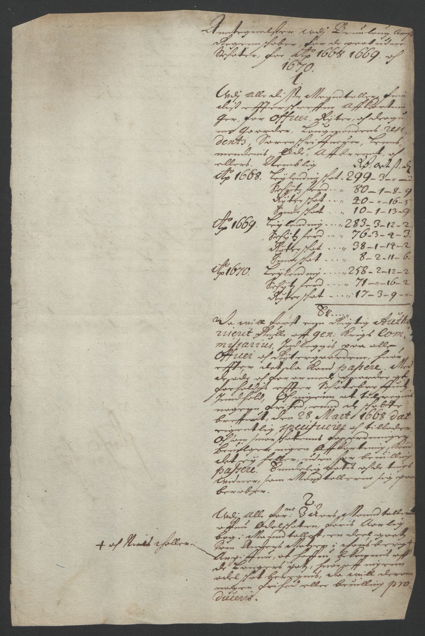 Rentekammeret inntil 1814, Reviderte regnskaper, Fogderegnskap, AV/RA-EA-4092/R33/L1965: Fogderegnskap Larvik grevskap, 1669-1670, s. 257